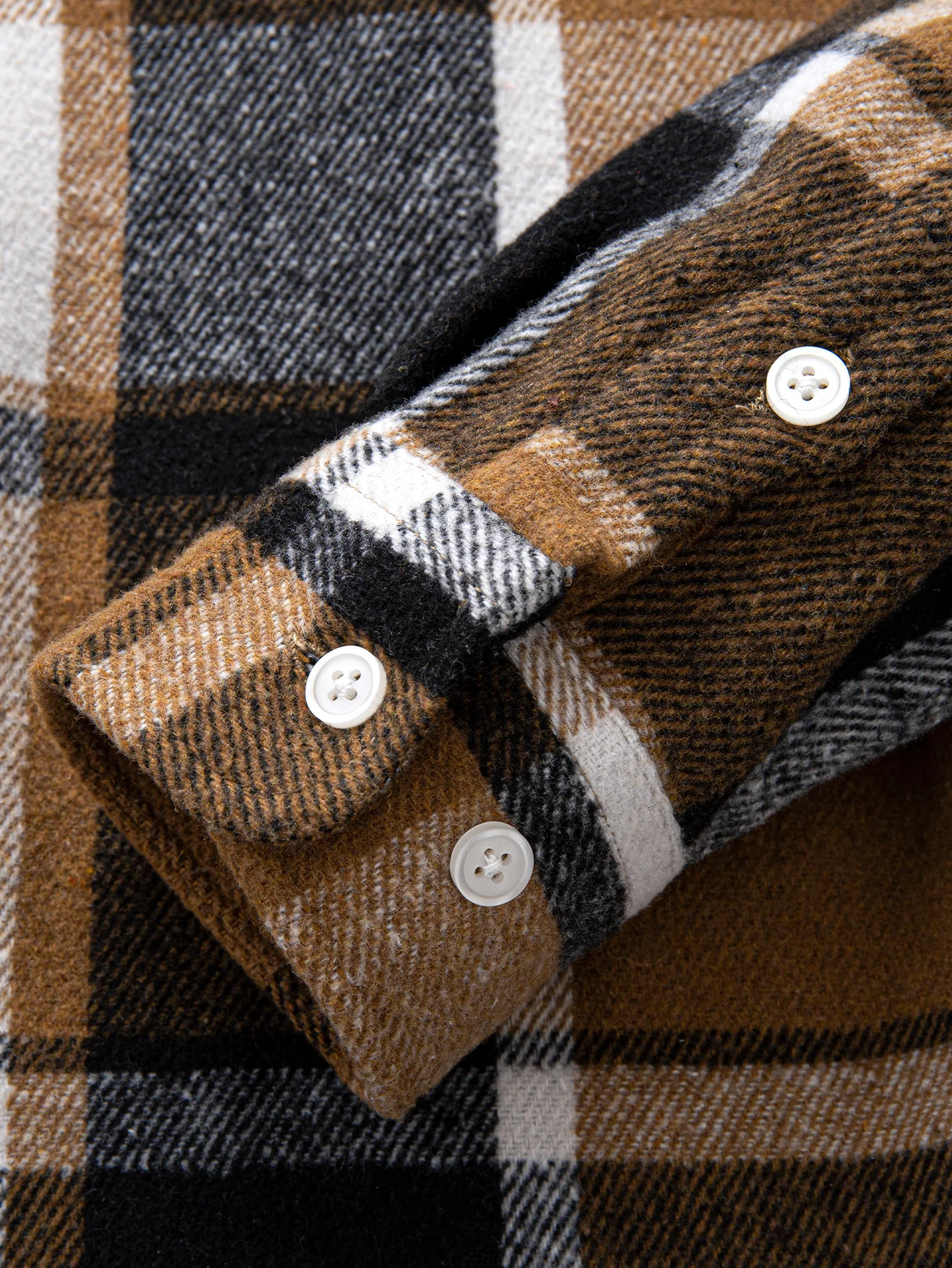 Flannel Plaid Cotton Button Up Shirt - Image 5