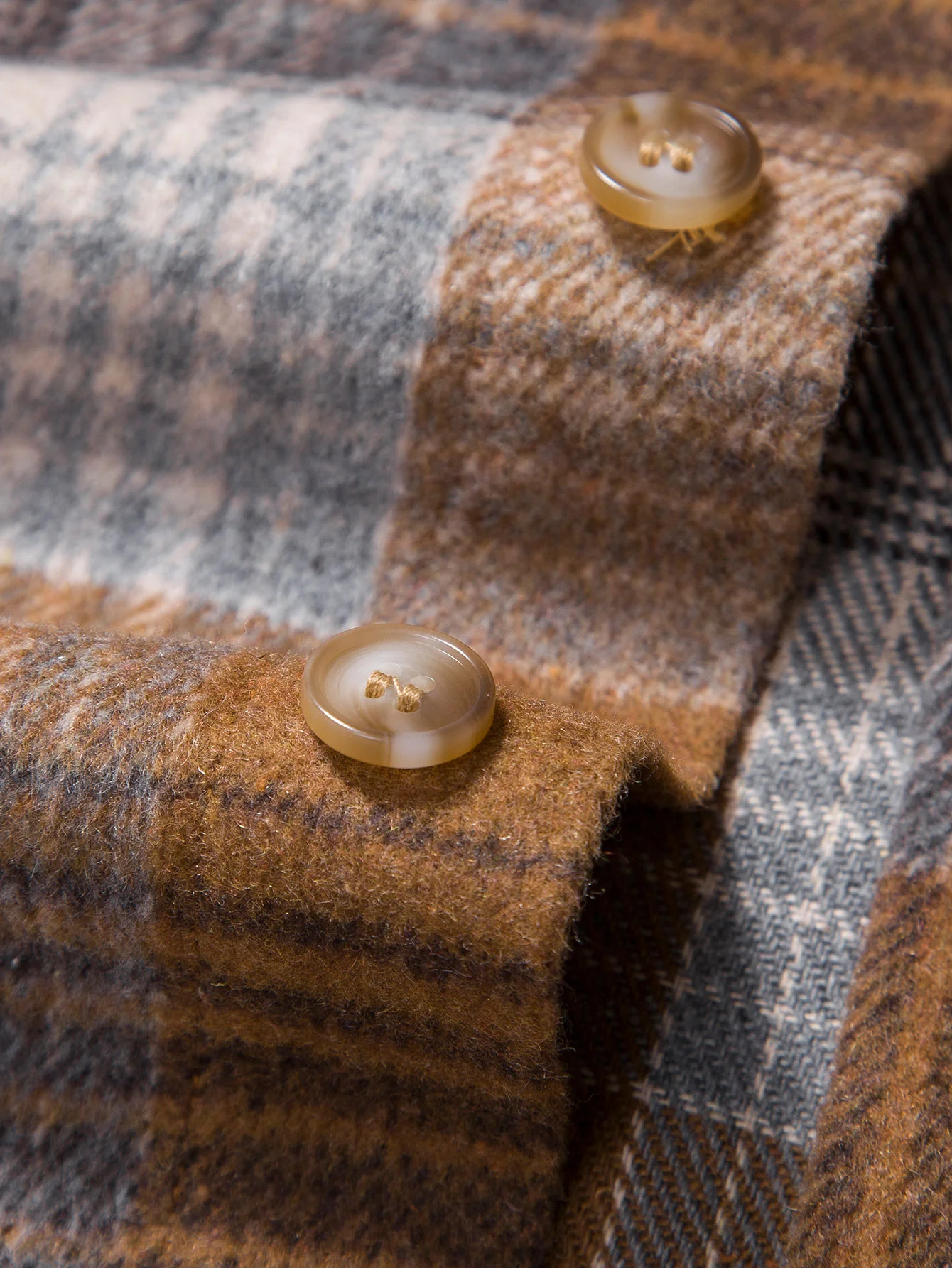 Flanell Karo Kapuzen-Übershirt - Image 5