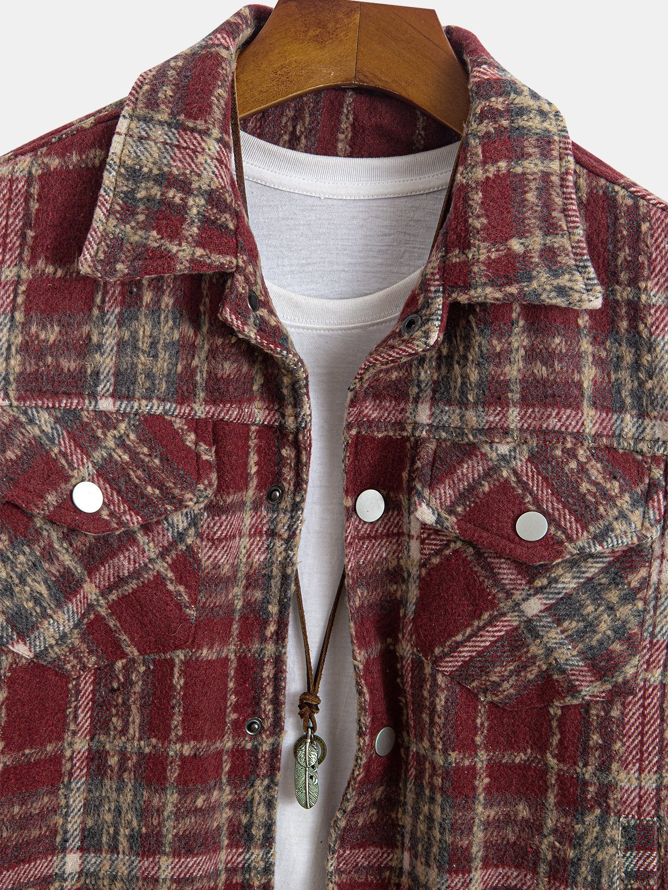 Flanellkarierte Jacke - Image 3