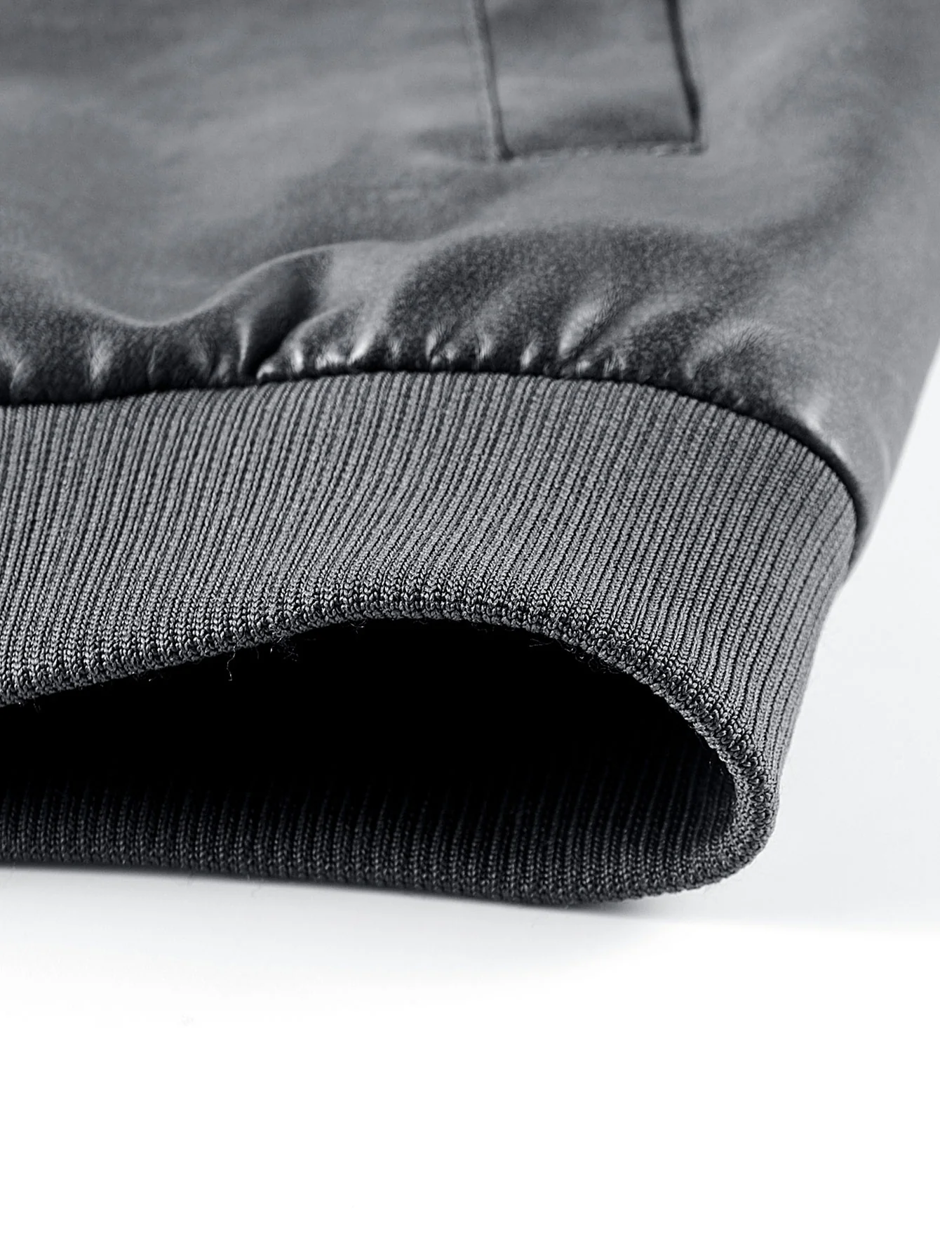 Fleecegefütterte gewaschene distressed Leder-Bomberjacke - Image 7