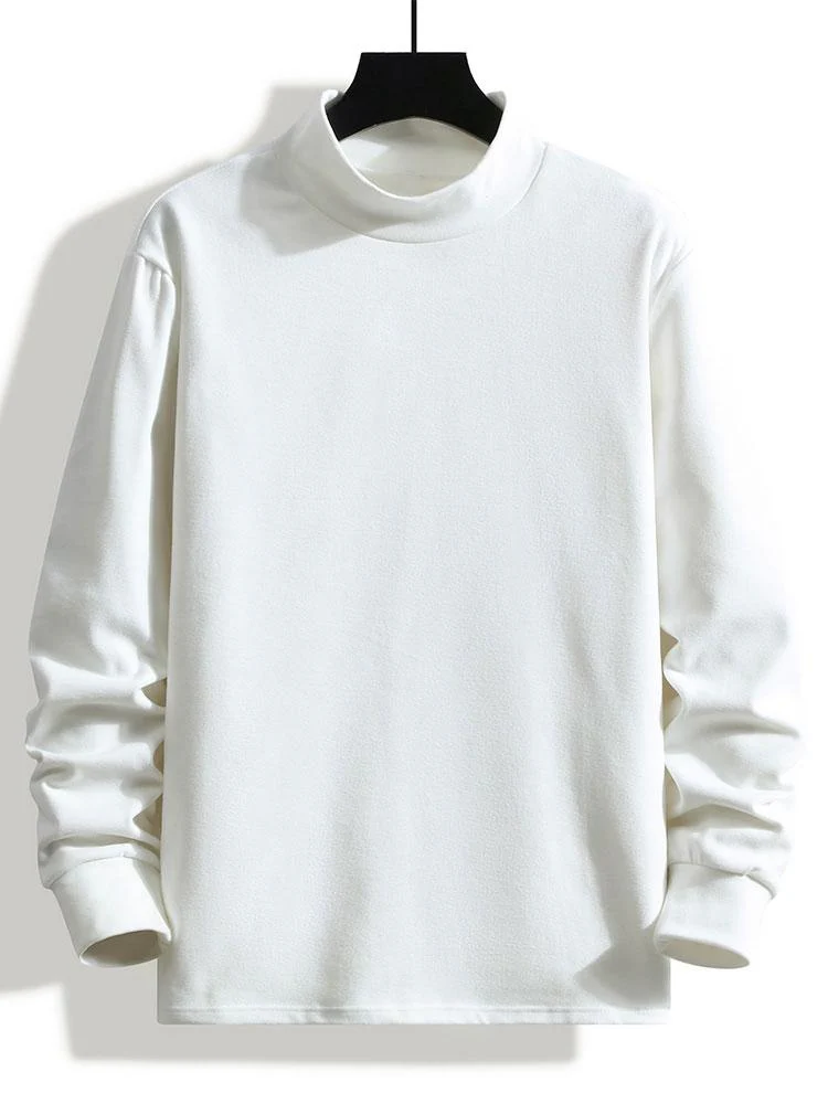 Fleece Langarm-Mock-Neck T-Shirt - Image 2