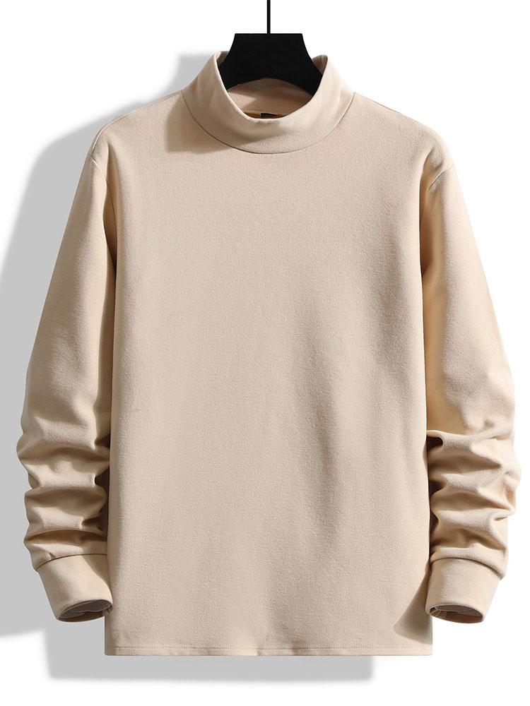 Fleece Langarm-Mock-Neck T-Shirt - Image 4