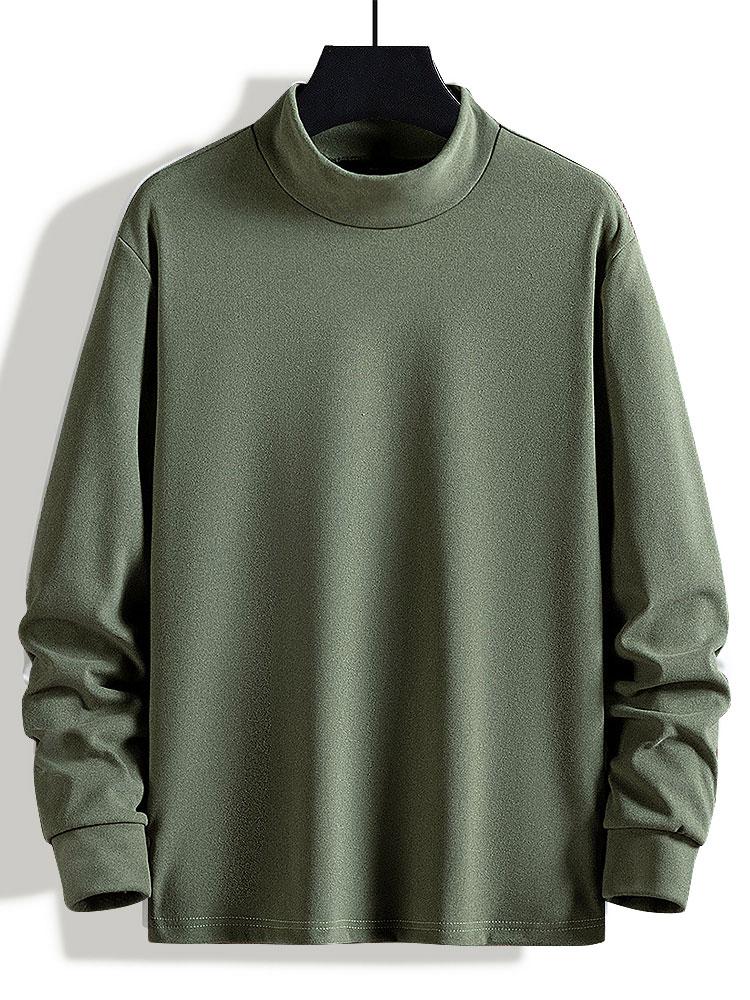 Fleece Langarm-Mock-Neck T-Shirt - Image 6