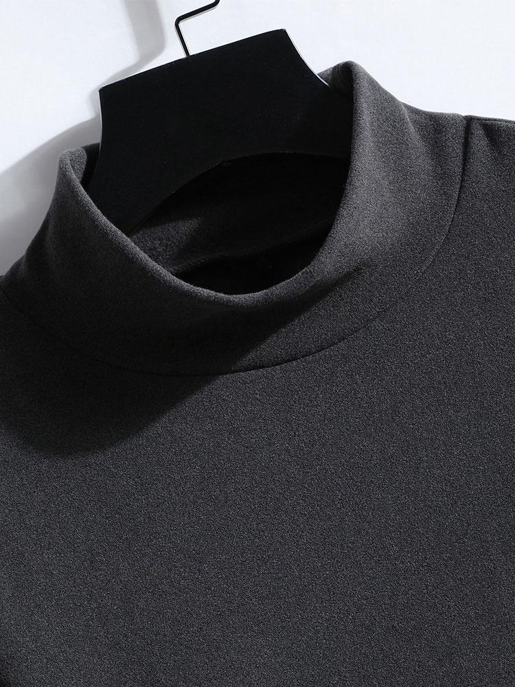 Fleece Langarm-Mock-Neck T-Shirt - Image 8