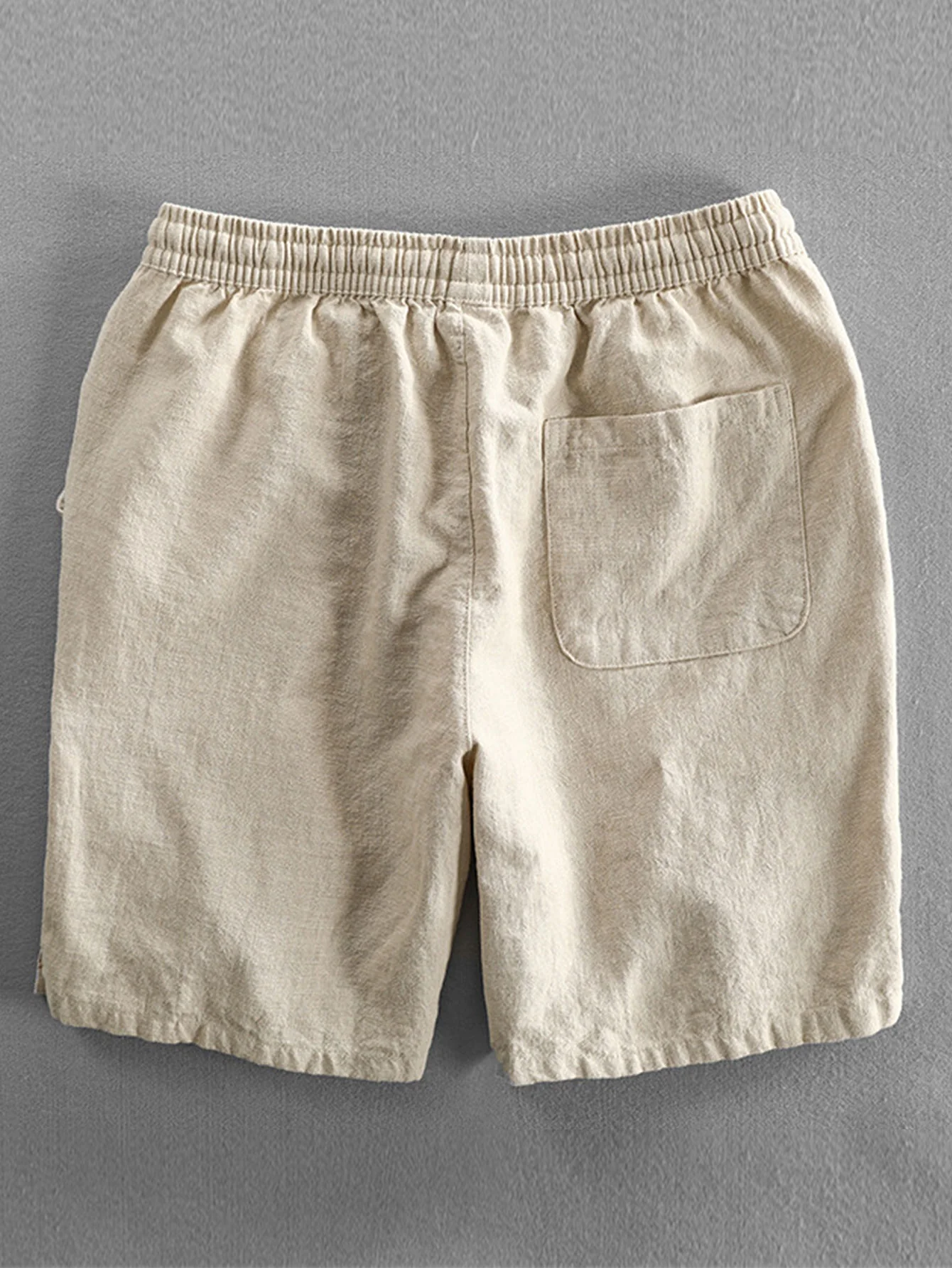 Blumen-Geometrisches Patchwork-Druck Baumwollhemd & Leinen-Baumwoll-Mix Shorts - Image 11