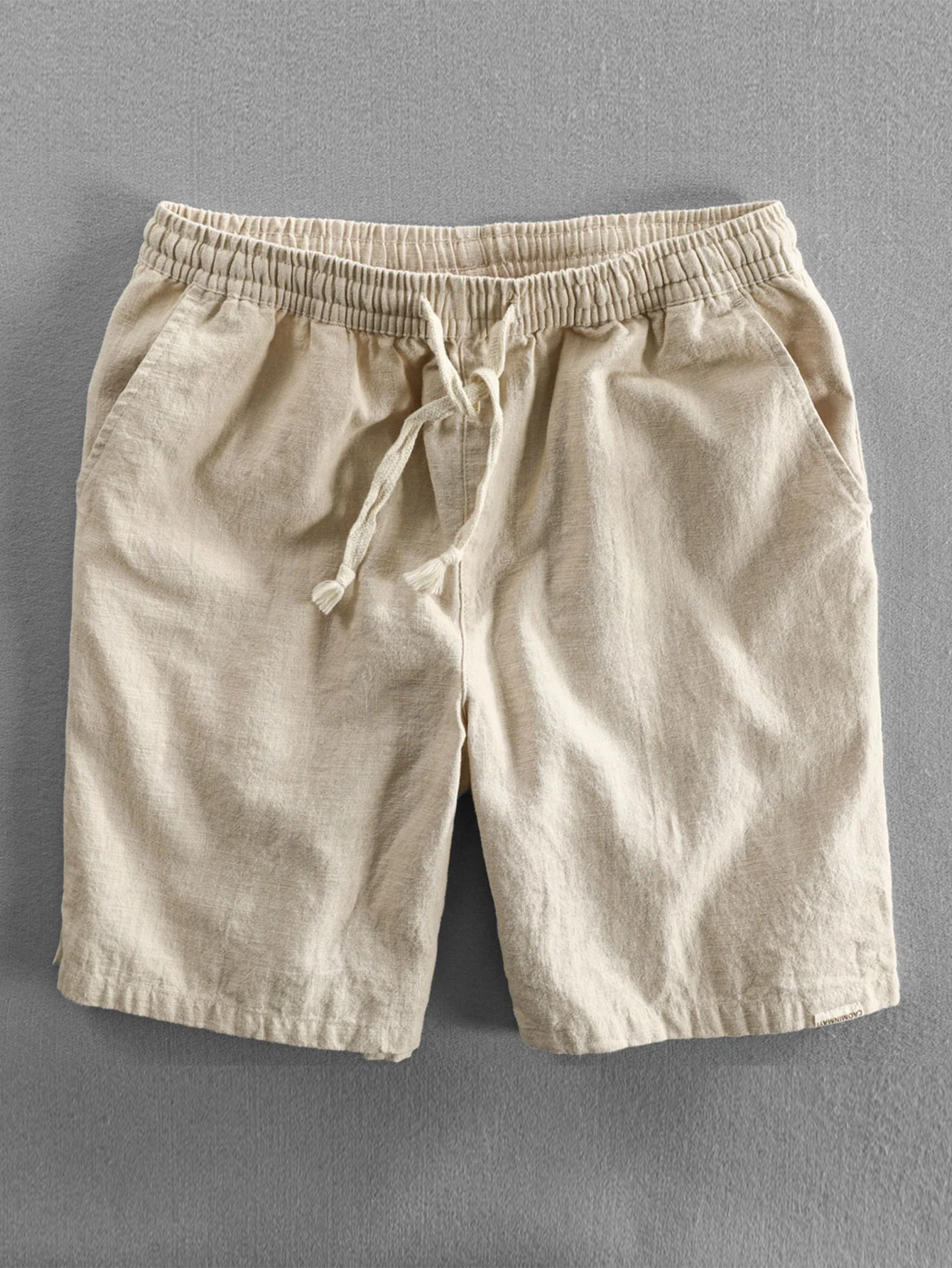 Blumen-Geometrisches Patchwork-Druck Baumwollhemd & Leinen-Baumwoll-Mix Shorts - Image 7