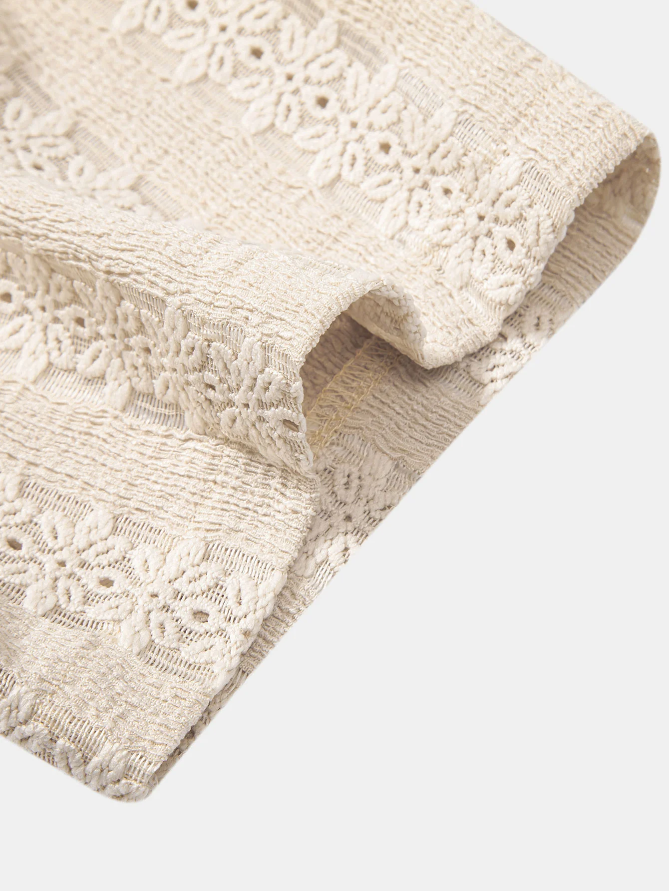 Blumen-Jacquard-texturierte Kubanische Hemd - Image 5