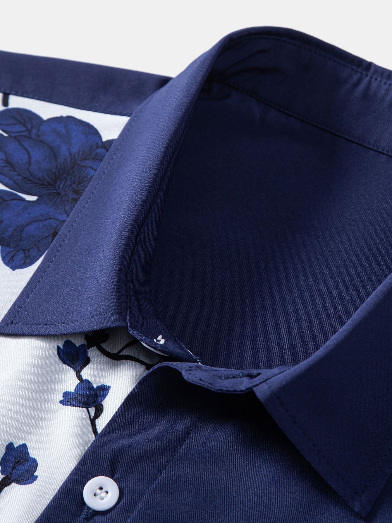 Blumen-Patchwork-Druck Hemd mit Knöpfen & Badehosen - Image 7