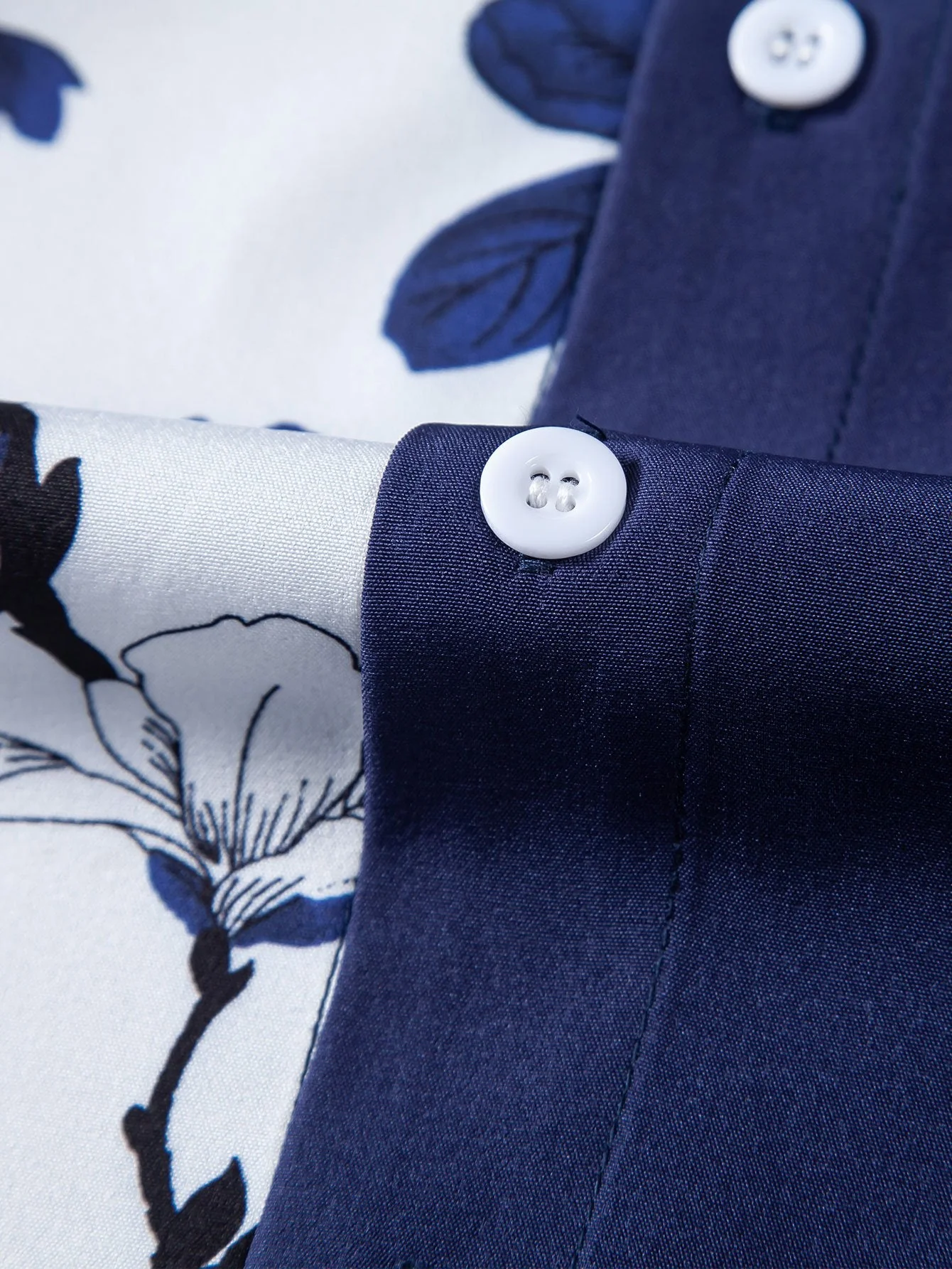 Blumen-Patchwork-Druck Hemd mit Knöpfen & Badehosen - Image 8