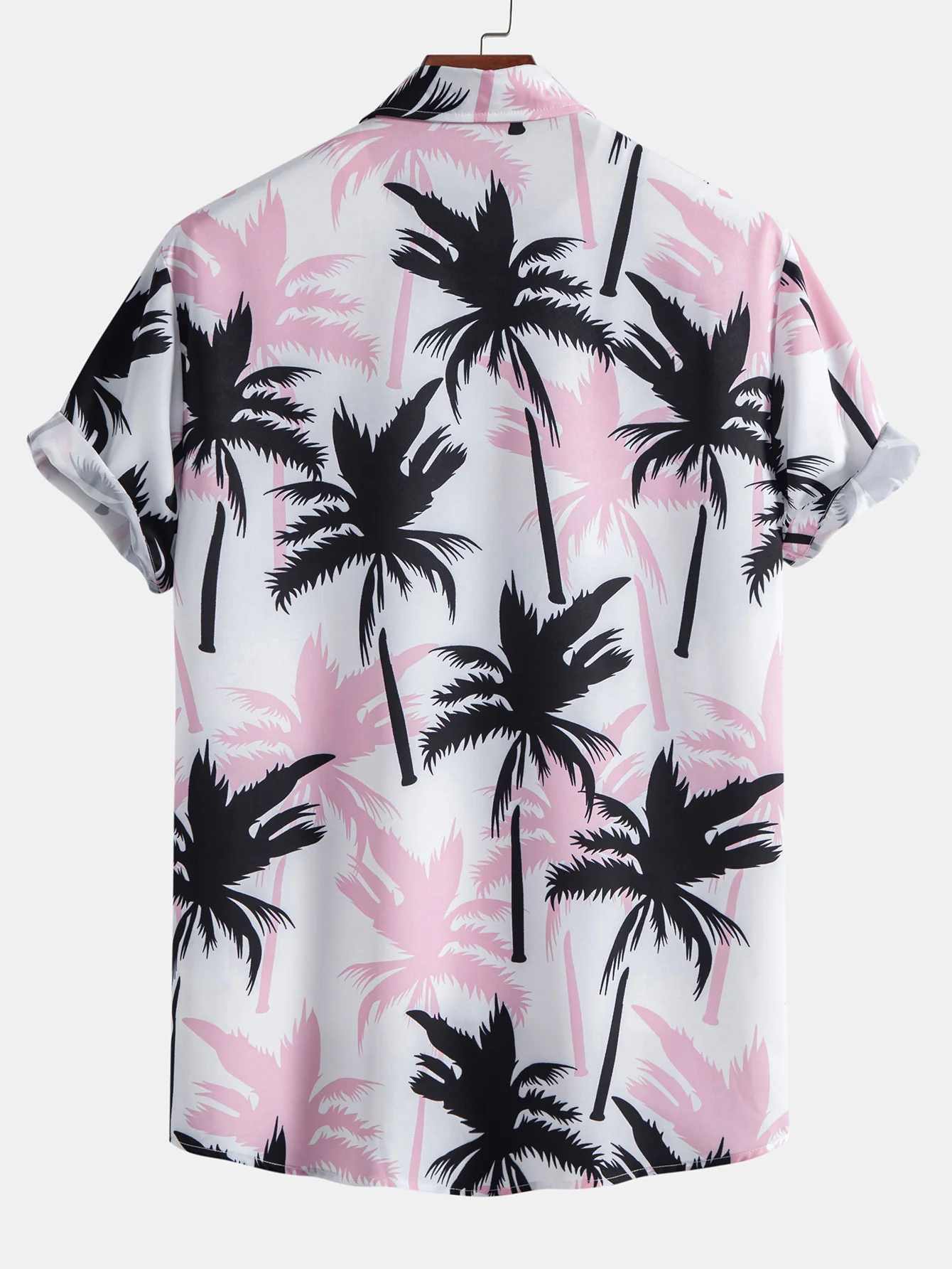 Palmenbaum-Print Hemd mit Knöpfen & Badehose - Image 9