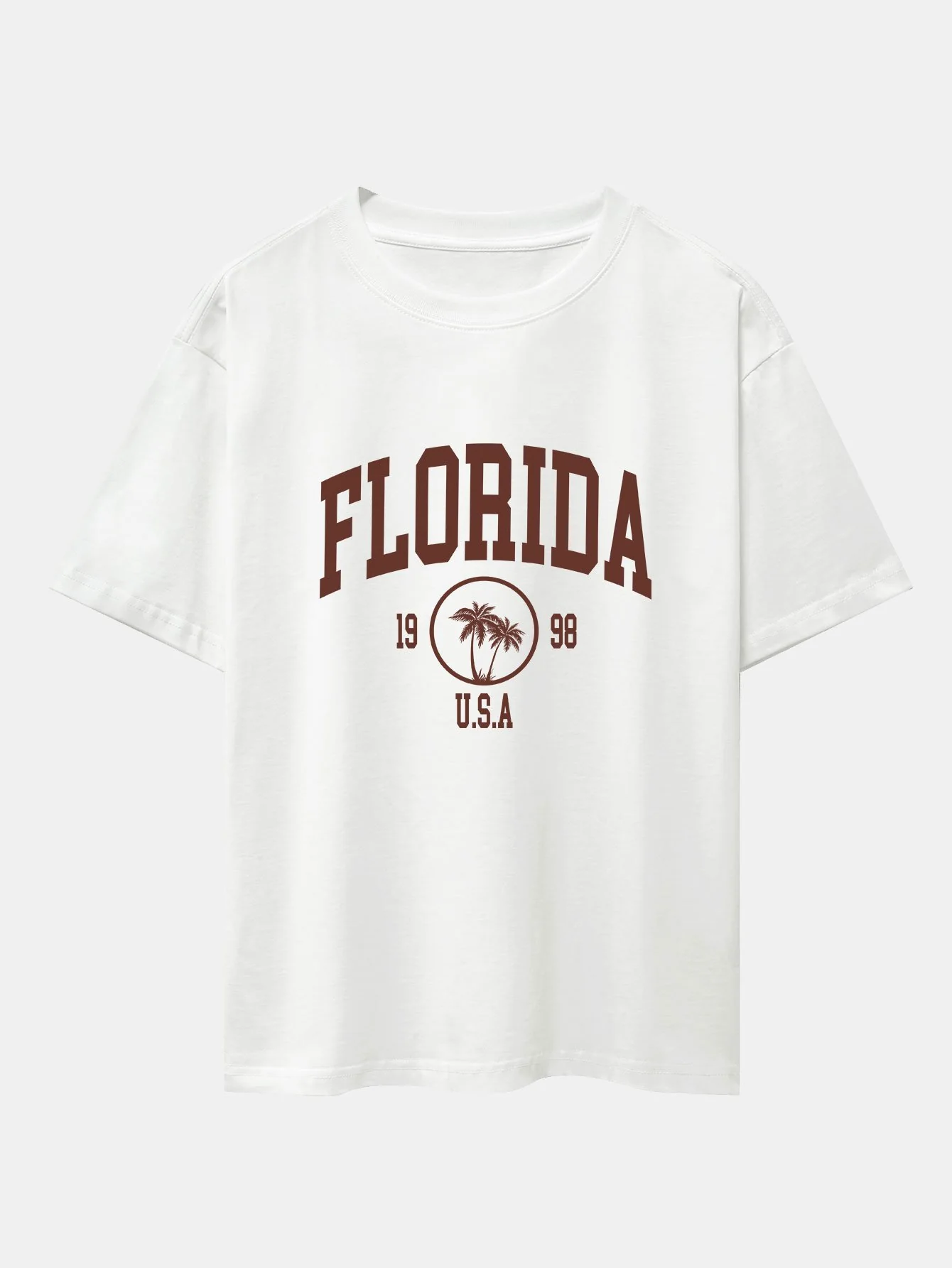 Florida-Palmenbaum-Druck Schwergewicht Übergröße T-Shirt - Image 2