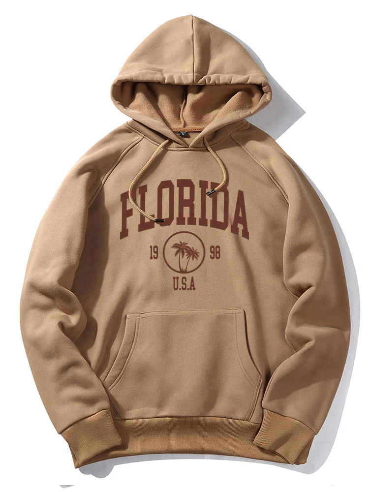 Florida-Palmenbaum-Print-Hoodie