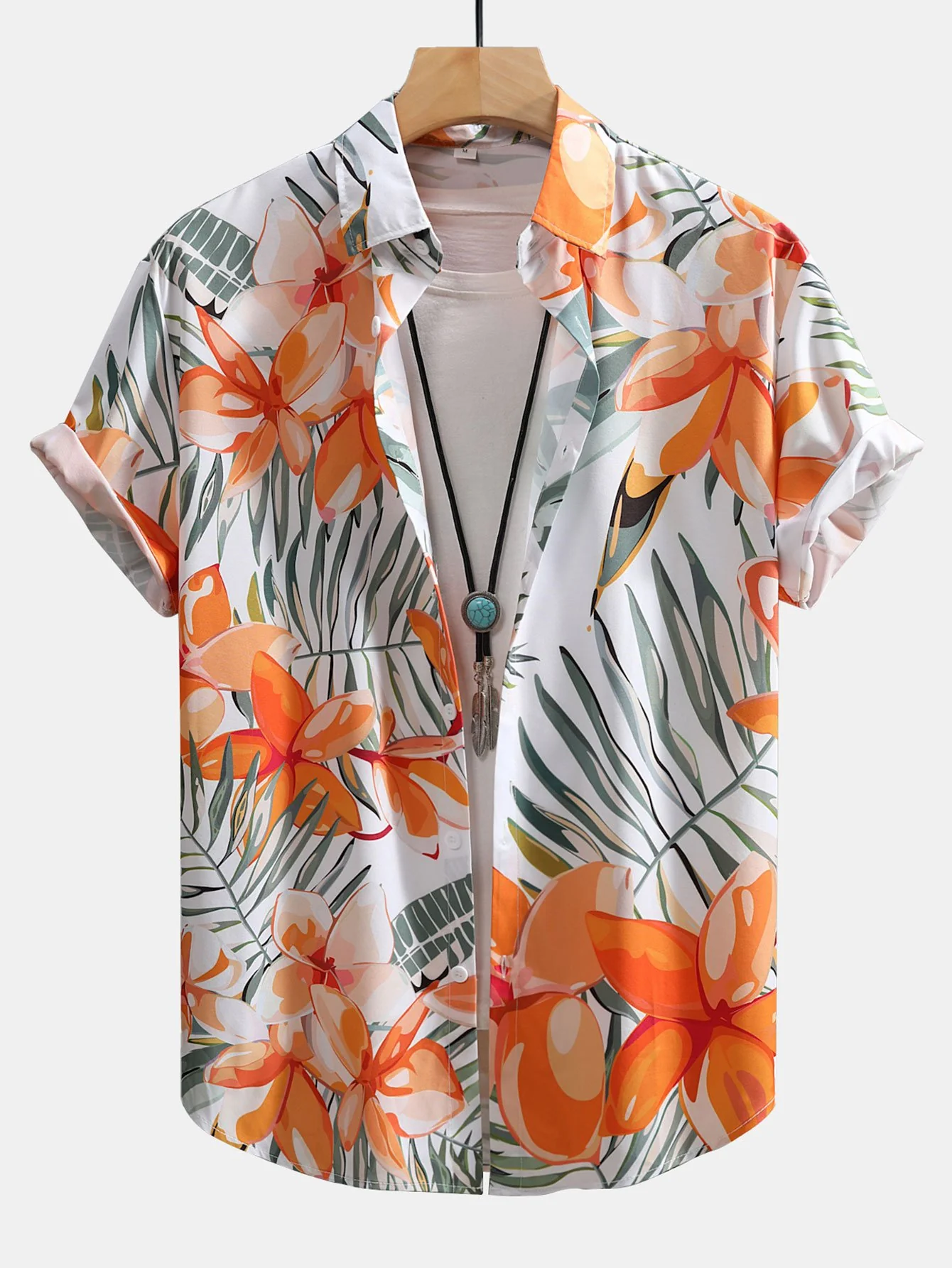 Blumenpflanzen Druck Hemd mit Knöpfen & Badehose - Image 8