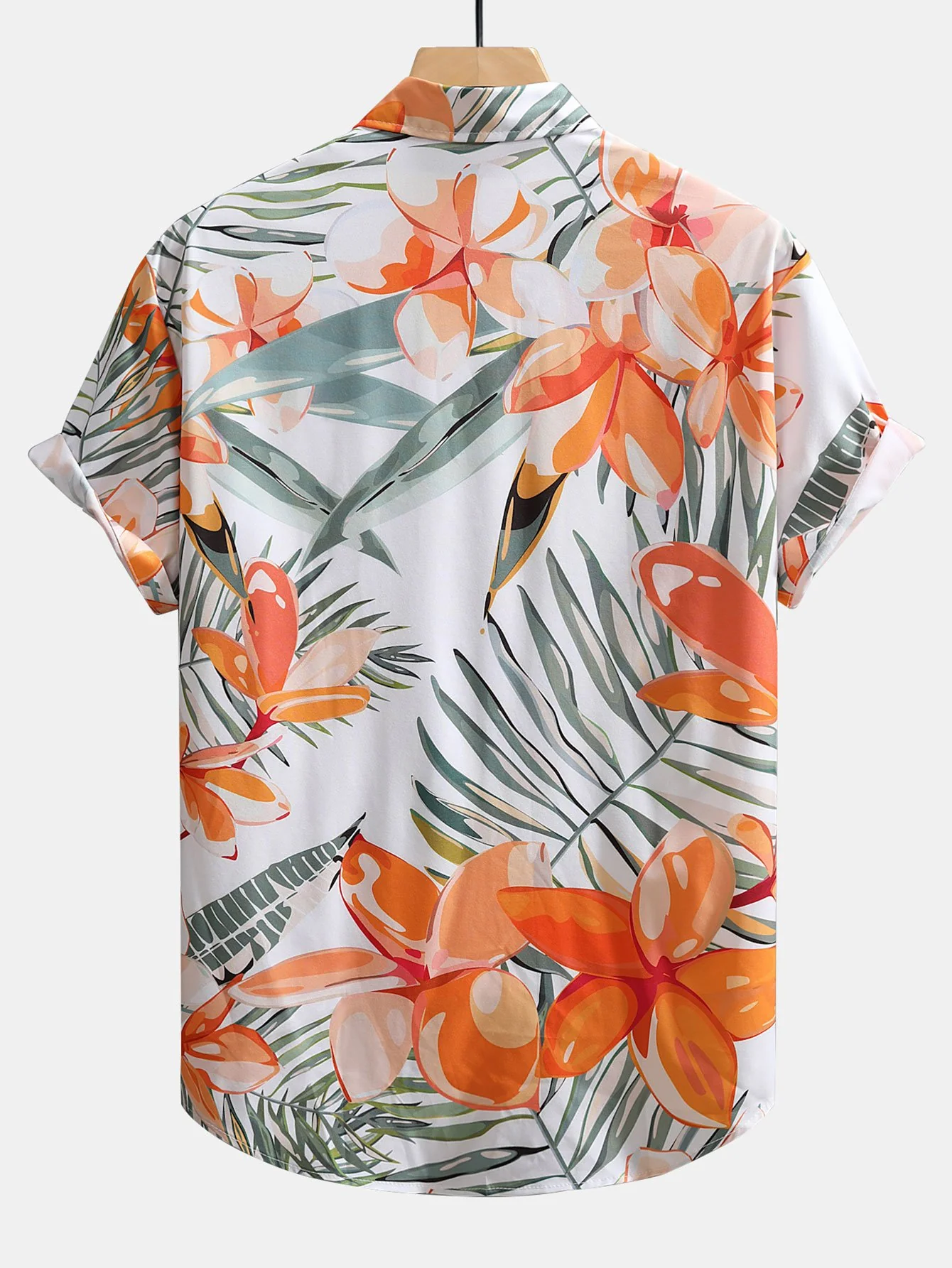 Blumenpflanzen Druck Hemd mit Knöpfen & Badehose - Image 9