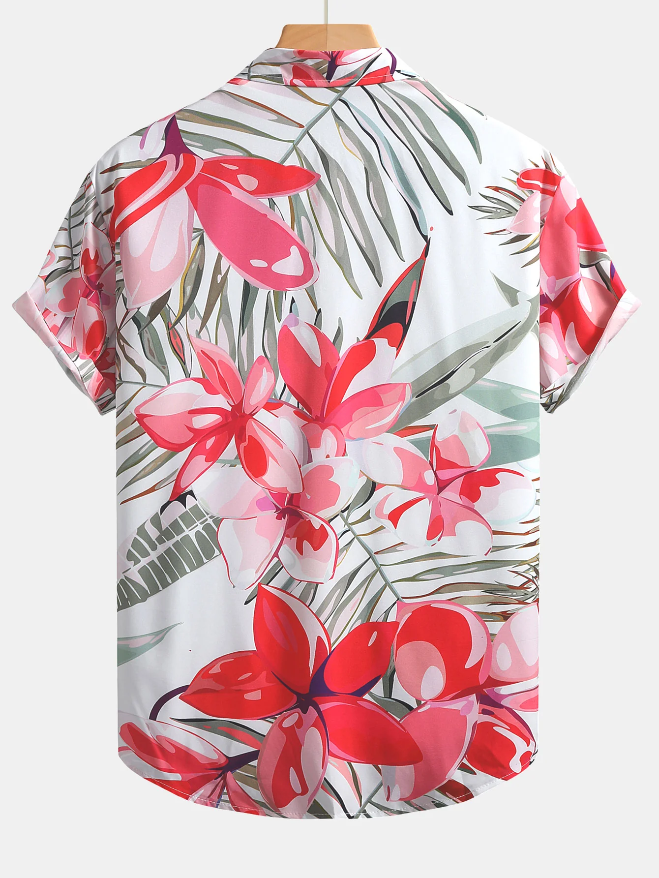 Blumenpflanzen Druck Hemd mit Knöpfen & Badehose - Image 3