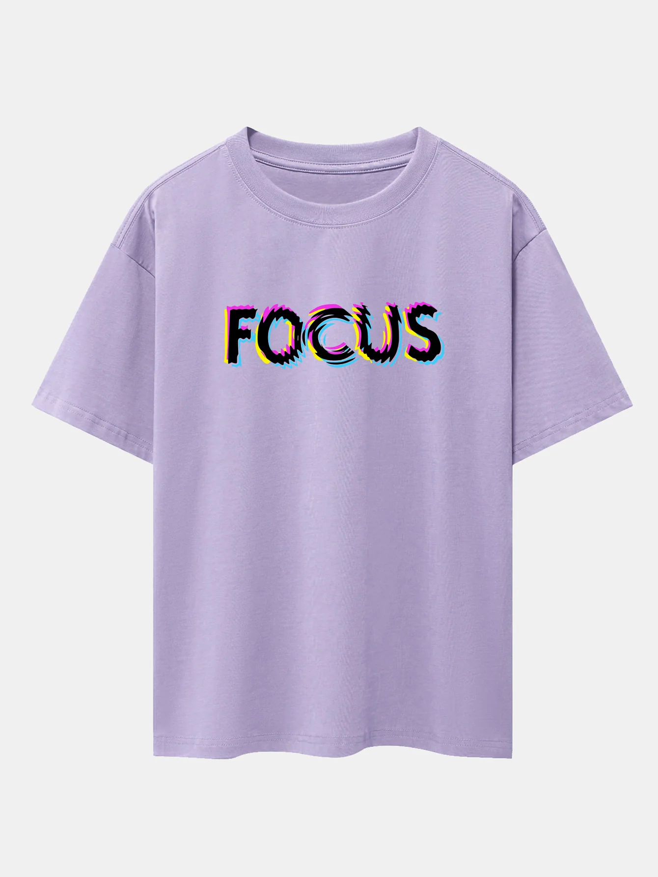 Focus Glitch Print Drop Shoulder Oversize T-Shirt - Image 15