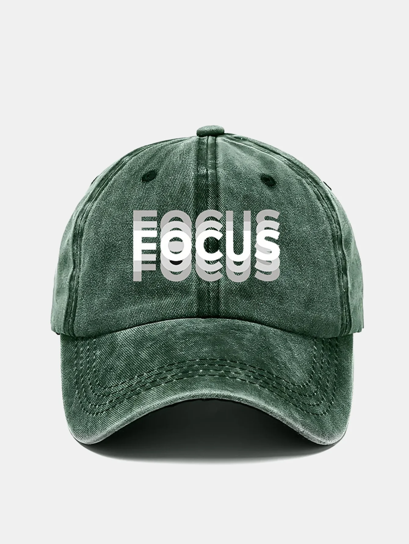 Focus Print Gradient Effekt Gewaschene Baseballmütze - Image 6