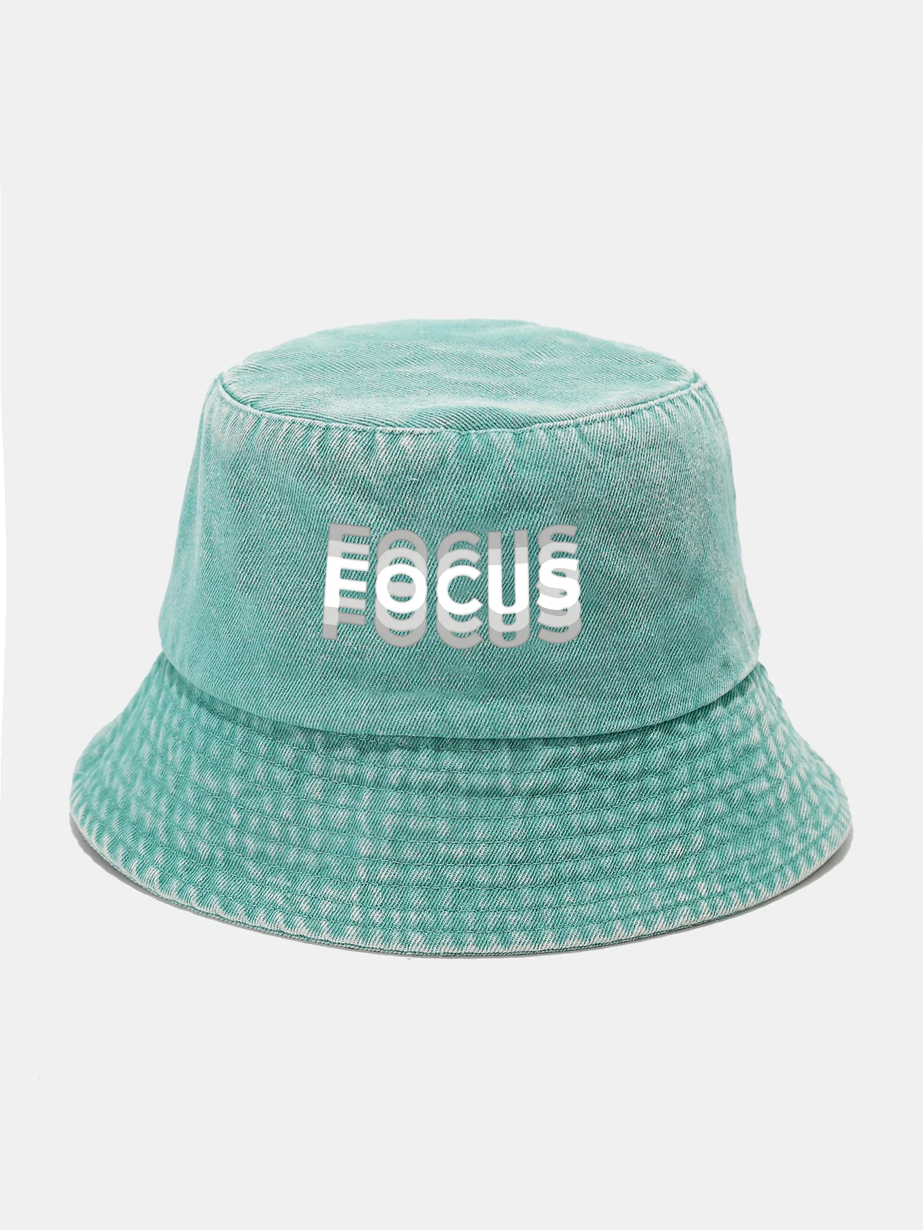 Focus Print Washed Distressed Bucket Hat - Image 13