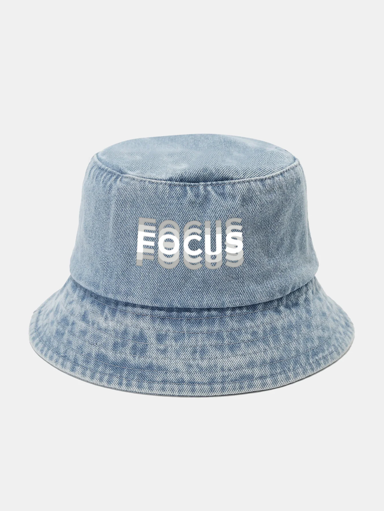 Focus Print Washed Distressed Bucket Hat - Image 15
