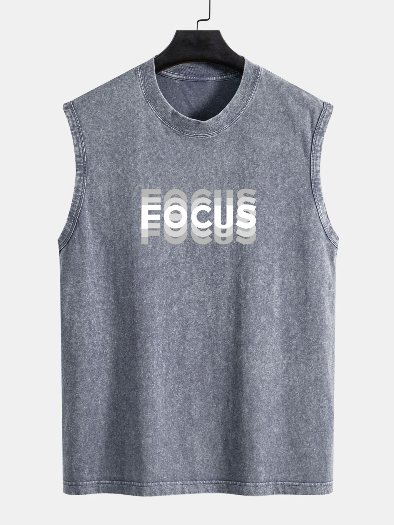 Focus Print Gewaschenes Verwaschenes Tanktop - Image 2