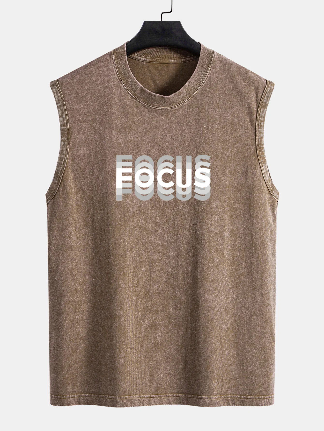 Focus Print Gewaschenes Verwaschenes Tanktop - Image 3