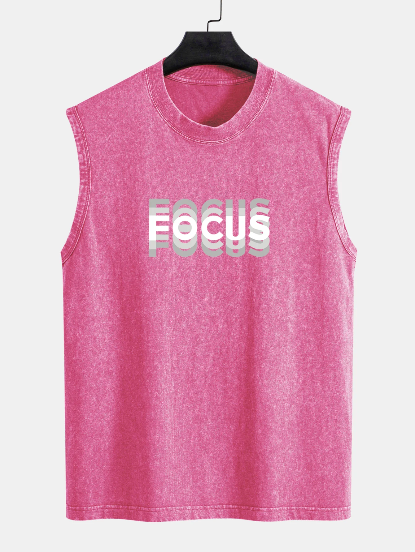 Focus Print Gewaschenes Verwaschenes Tanktop - Image 4