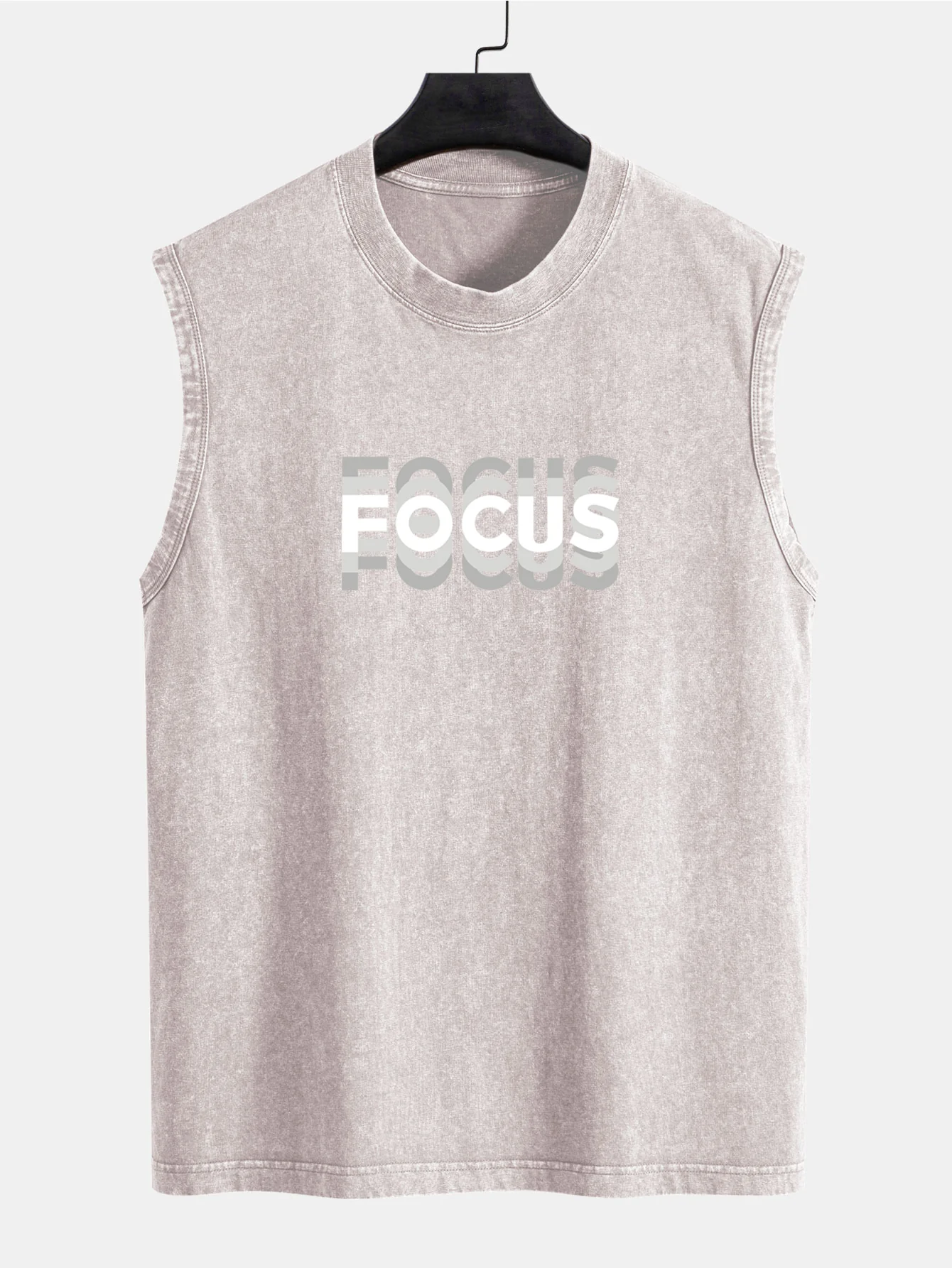 Focus Print Gewaschenes Verwaschenes Tanktop - Image 5