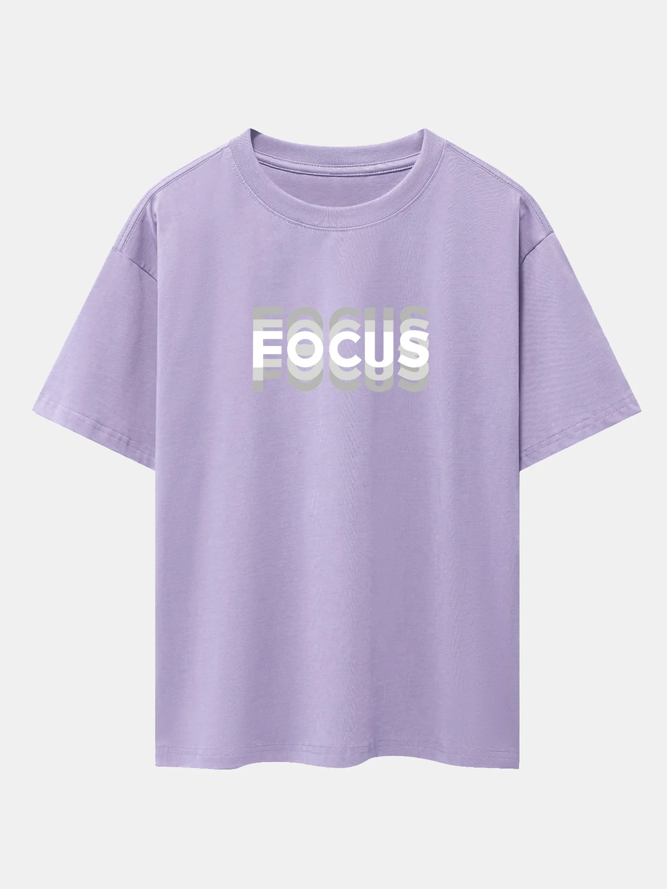 Focus Slogan Print Drop Shoulder Oversize T-Shirt - Image 10