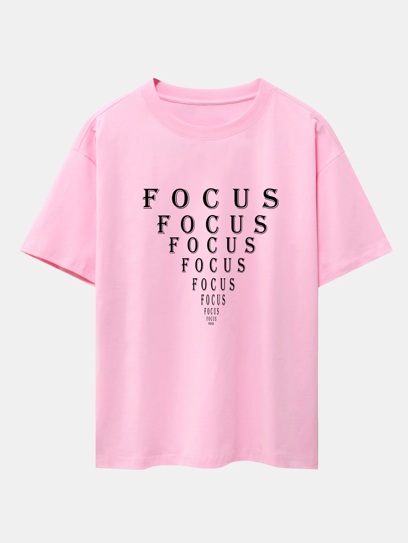 Focus Eye Chart Print Drop Shoulder Oversize T-Shirt - Image 12