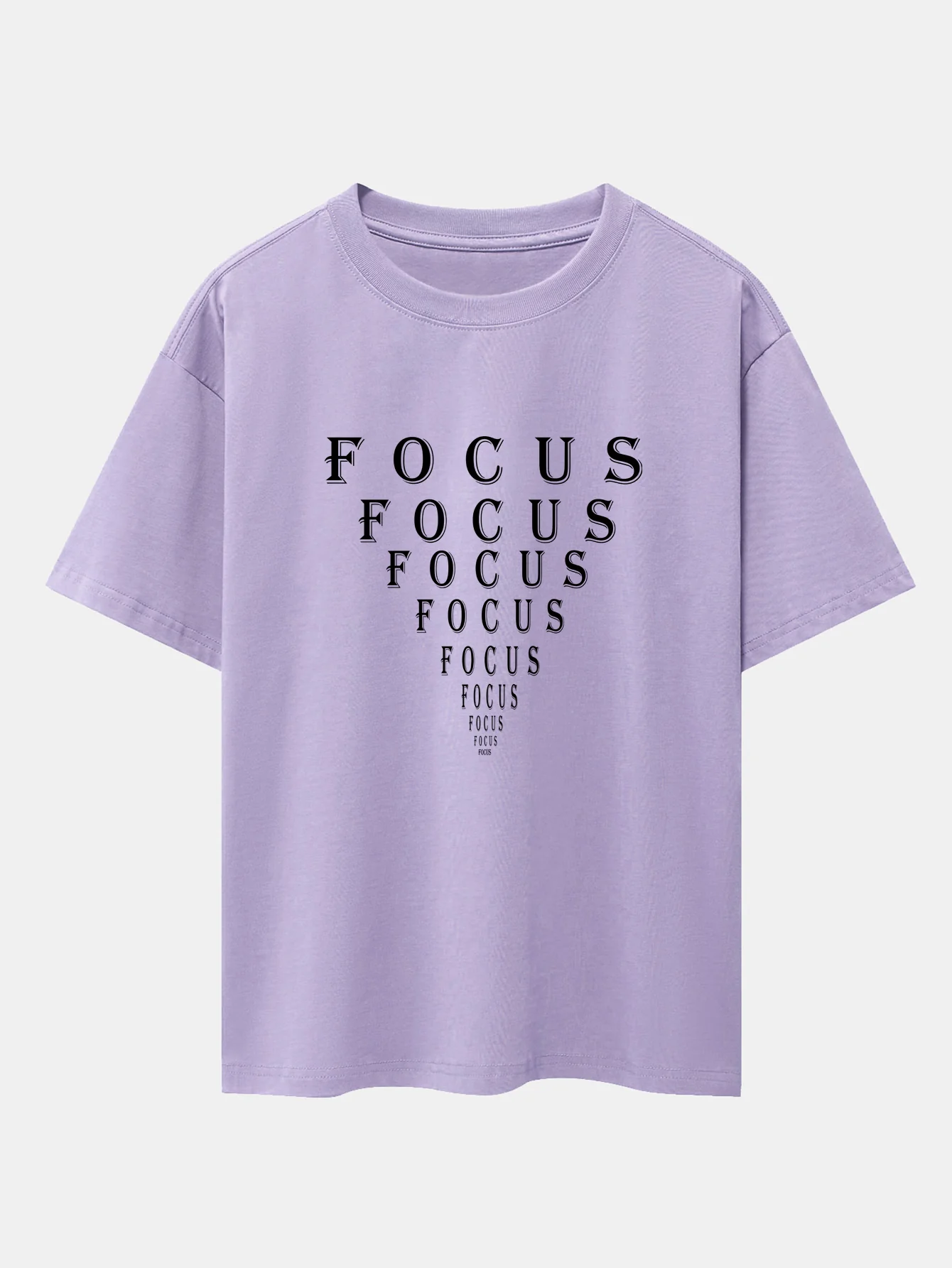 Focus Eye Chart Print Drop Shoulder Oversize T-Shirt - Image 15