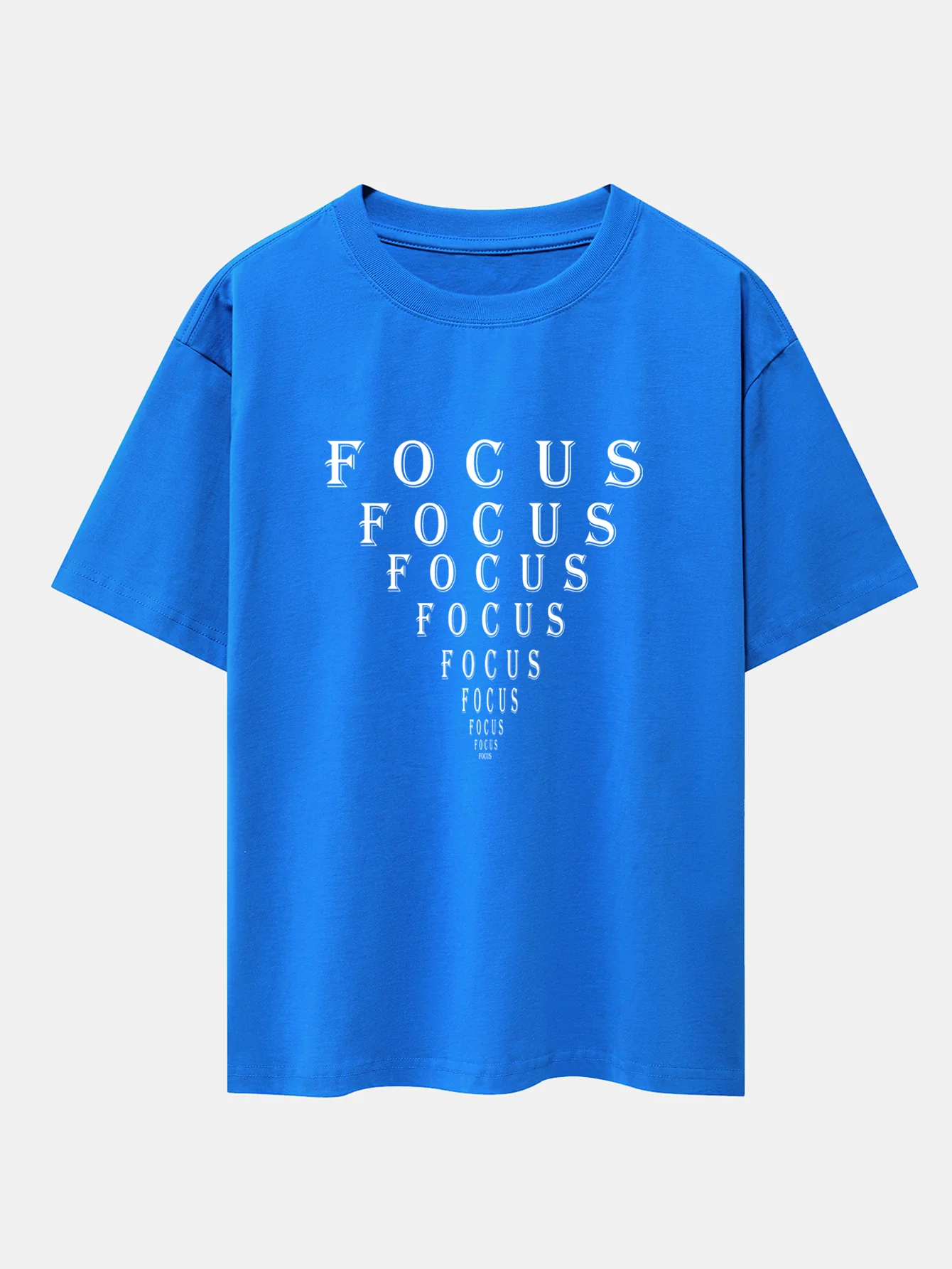 Focus Eye Chart Print Drop Shoulder Oversize T-Shirt - Image 7