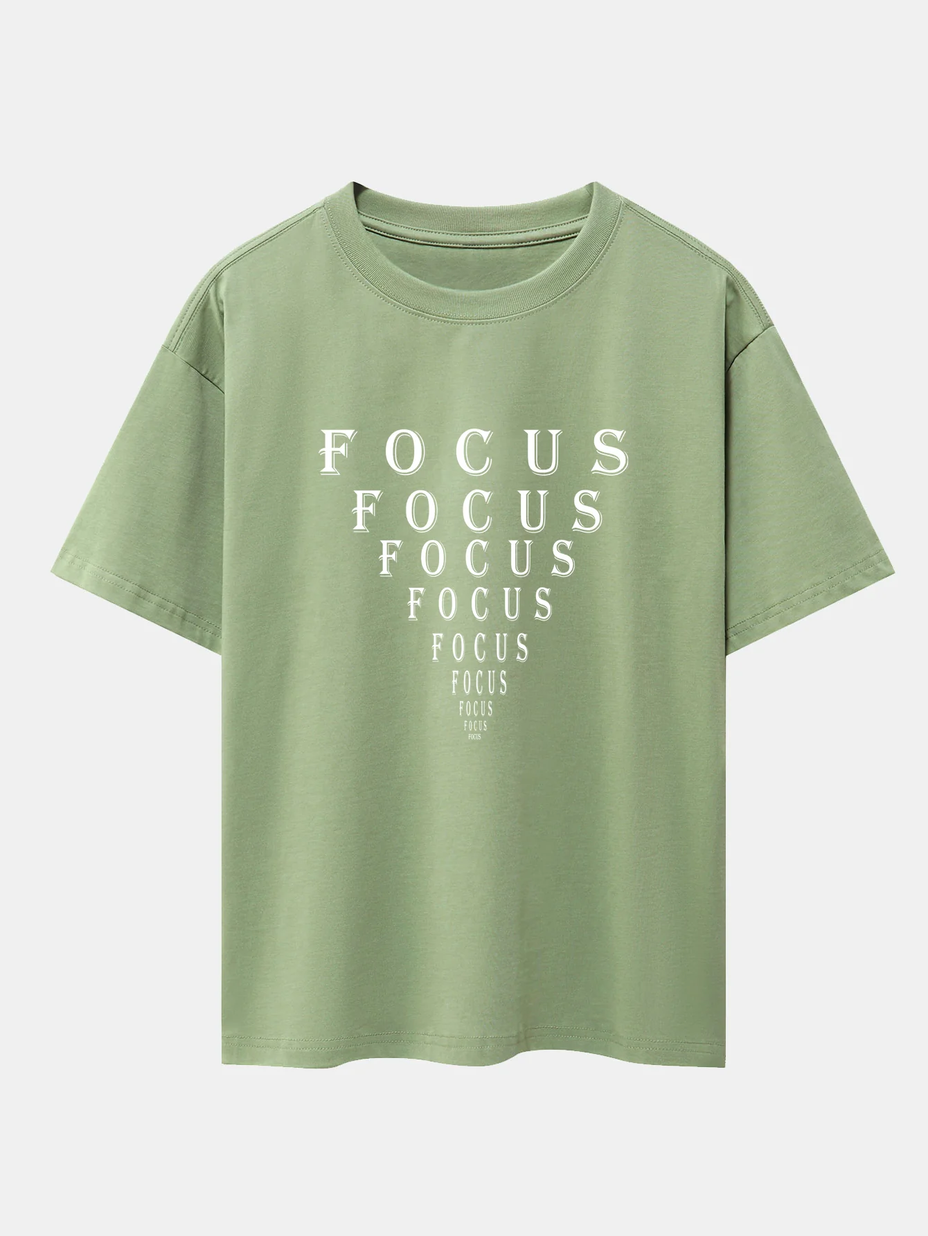 Focus Eye Chart Print Drop Shoulder Oversize T-Shirt - Image 8