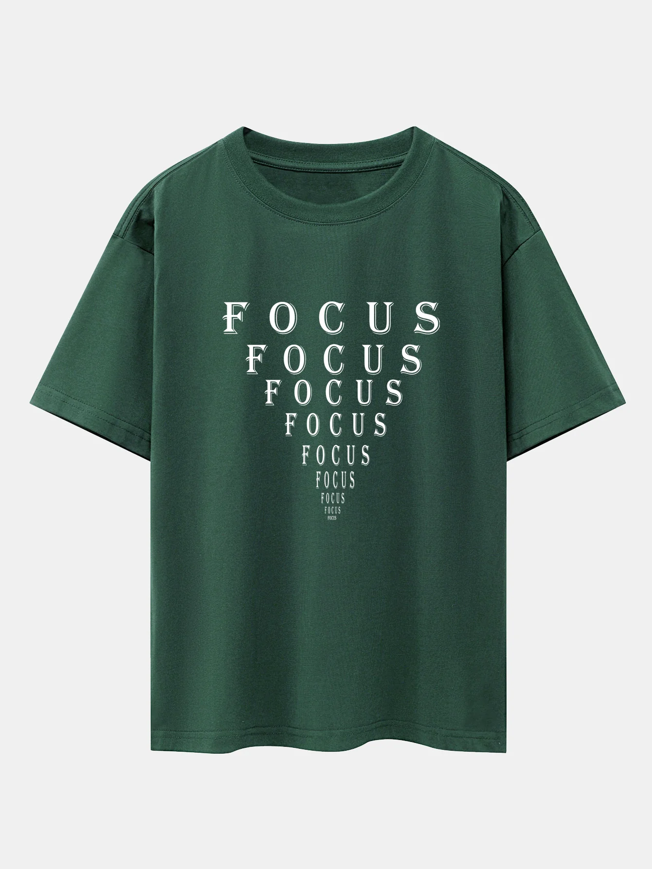 Focus Eye Chart Print Drop Shoulder Oversize T-Shirt - Image 9