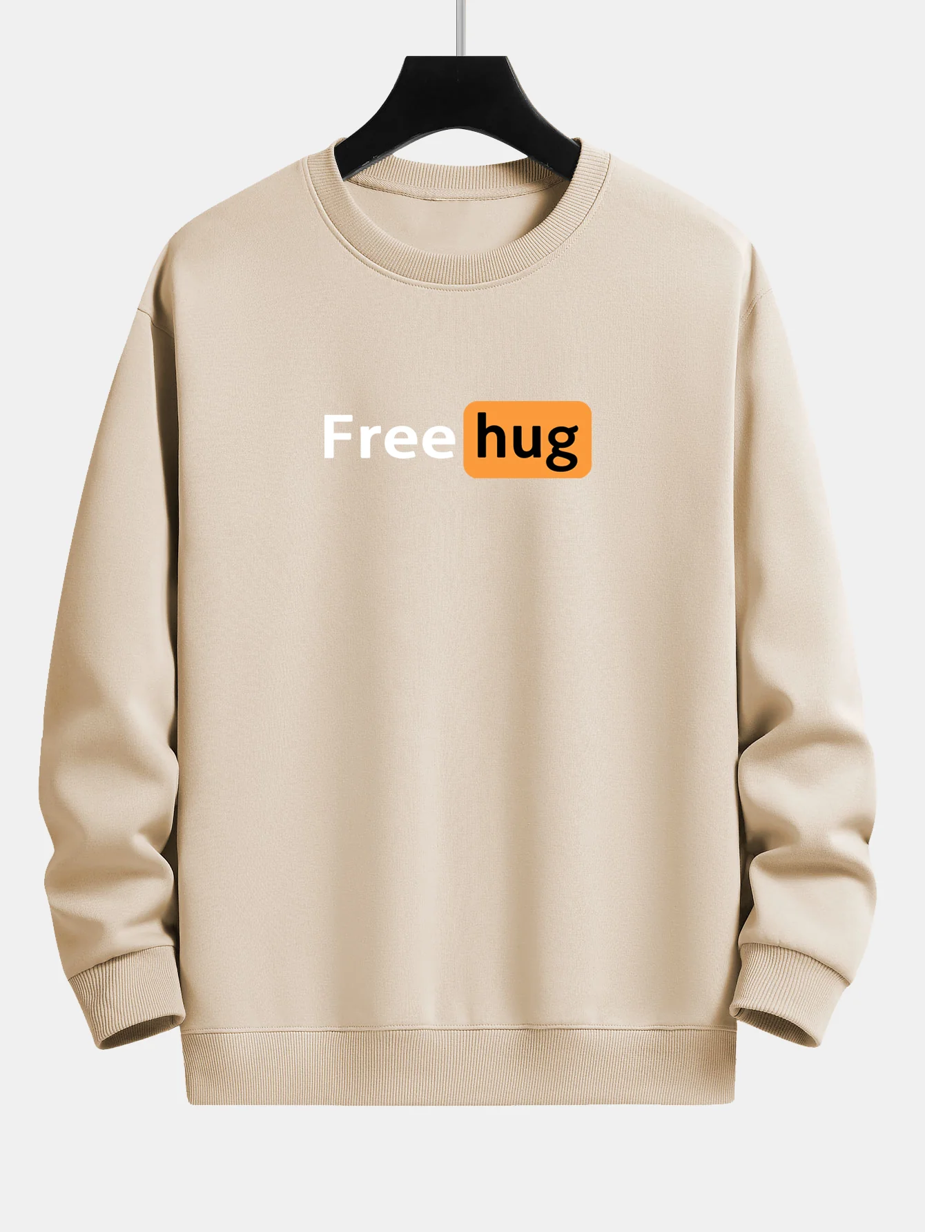 Free Hug Druck Locker sitzendes Sweatshirt - Image 4