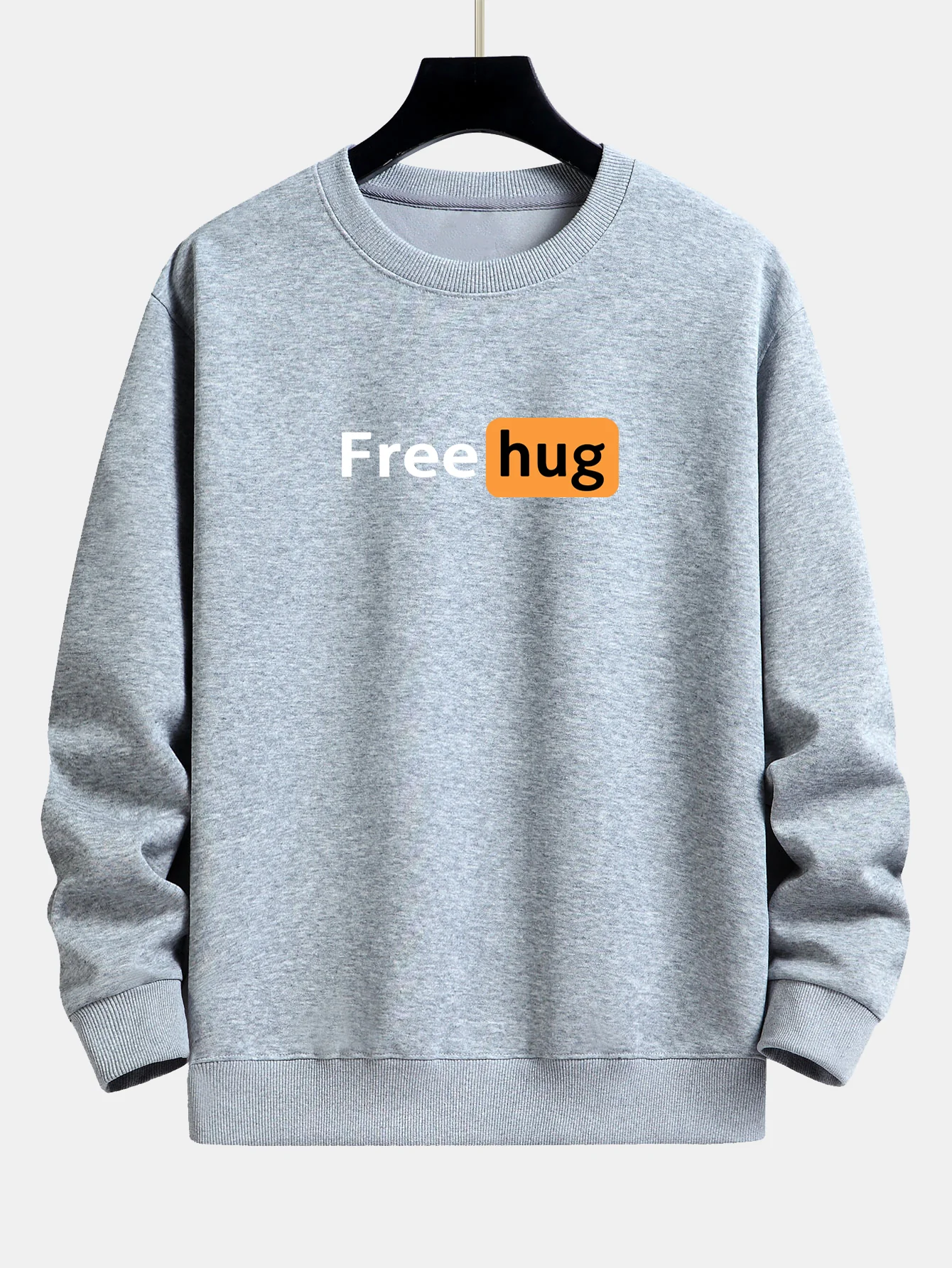 Free Hug Druck Locker sitzendes Sweatshirt - Image 5