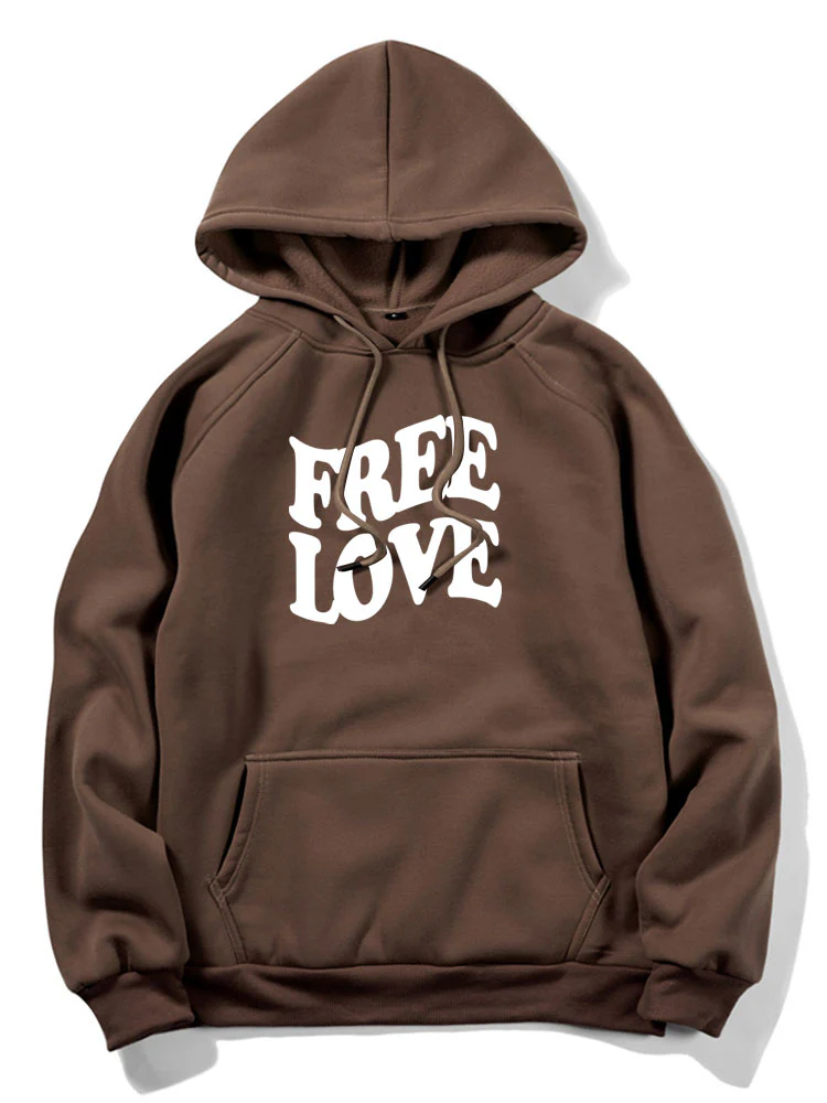 Freie Liebe Slogan Druck Hoodie