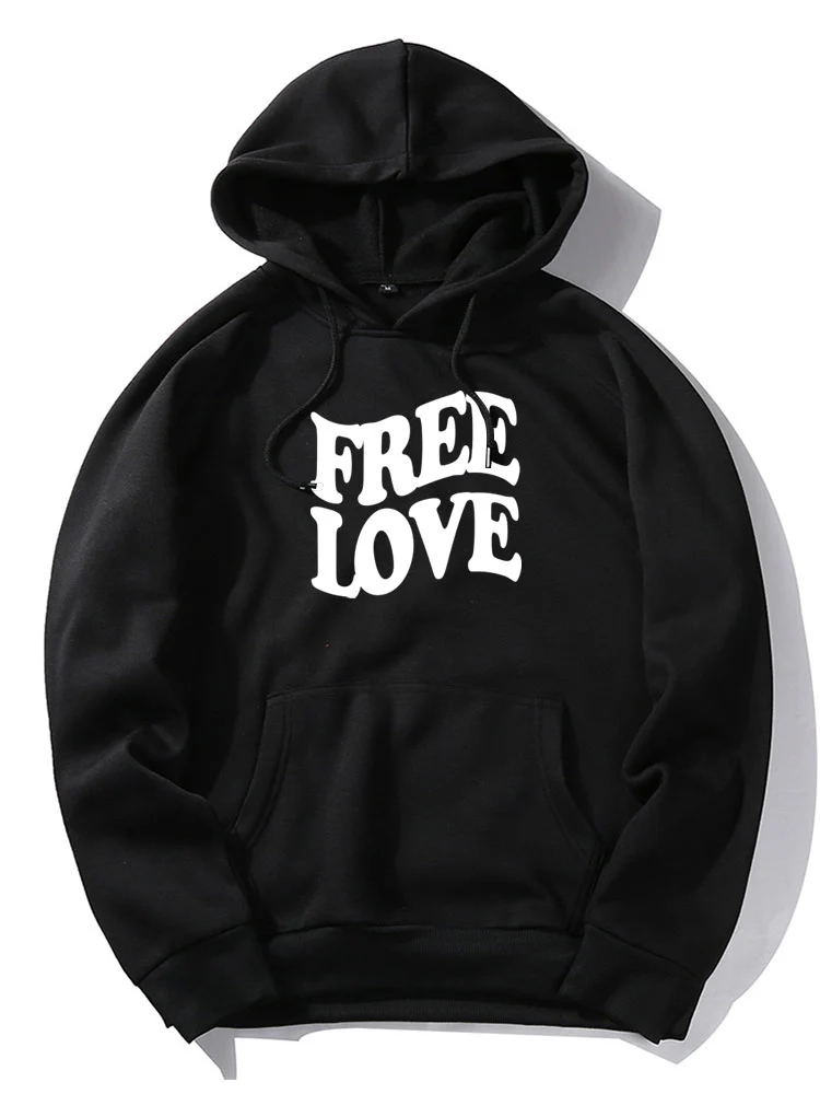 Freie Liebe Slogan Druck Hoodie - Image 2