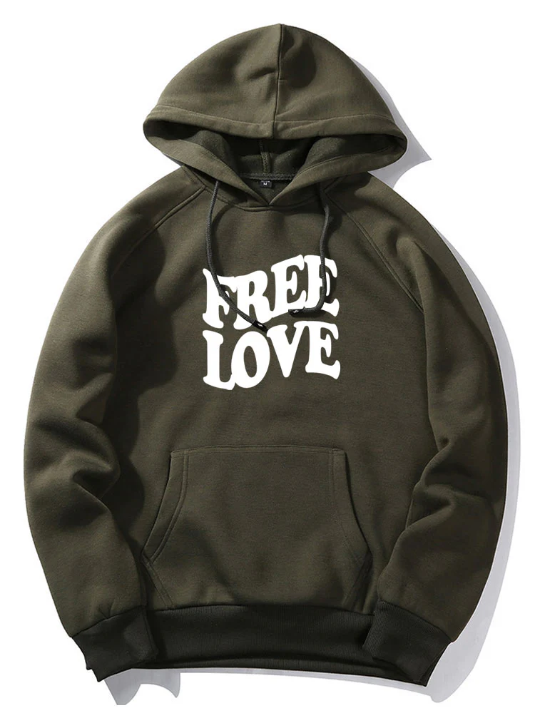 Freie Liebe Slogan Druck Hoodie - Image 3
