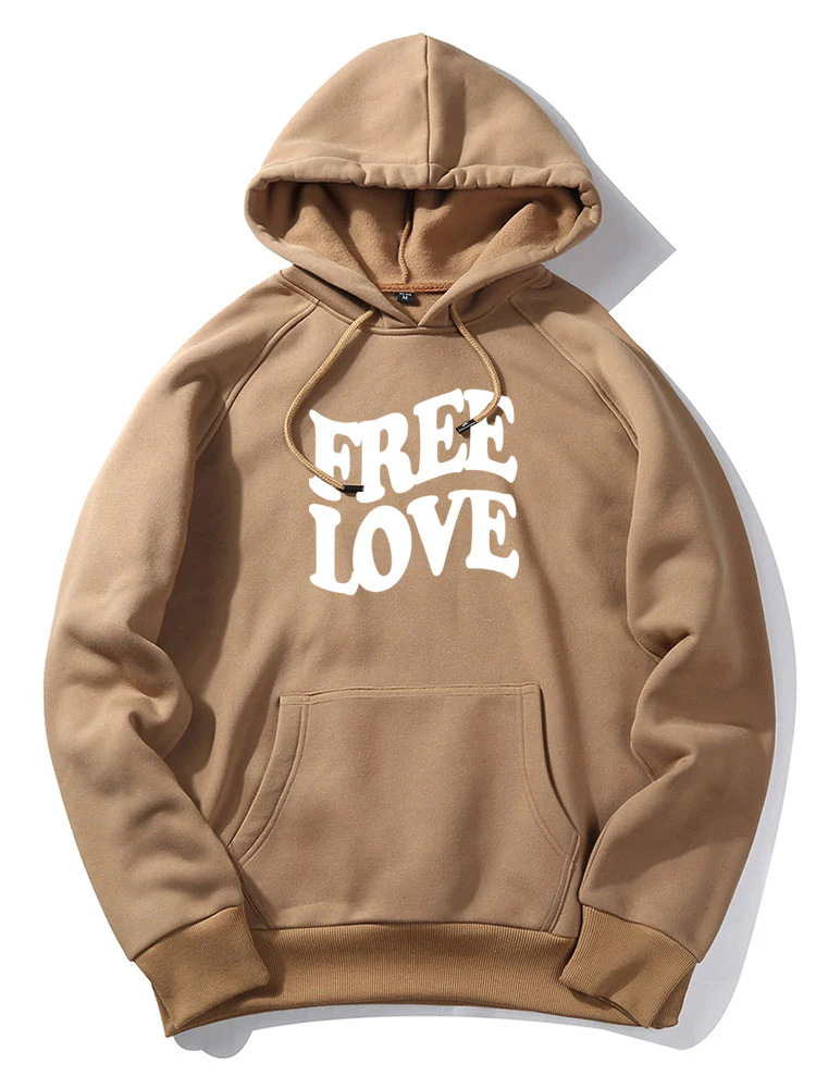 Freie Liebe Slogan Druck Hoodie - Image 4