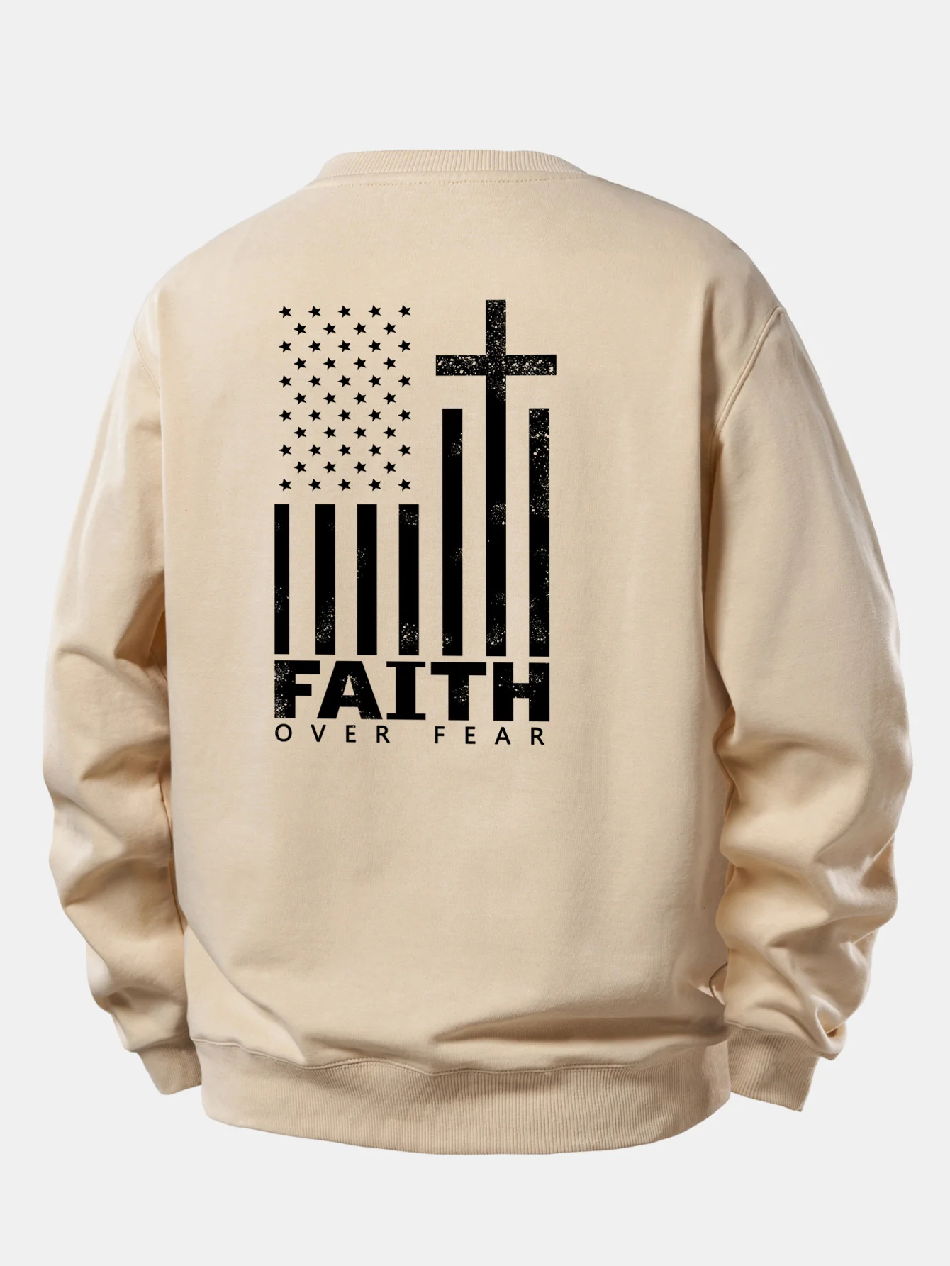 Freedom American Flag Print Relax Fit Sweatshirt - Image 5