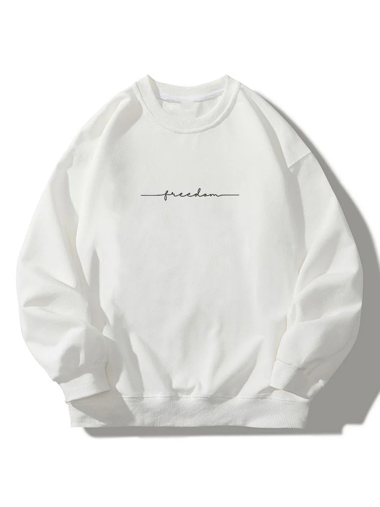 Freedom Print Relaxed Sweatshirt - Image 4