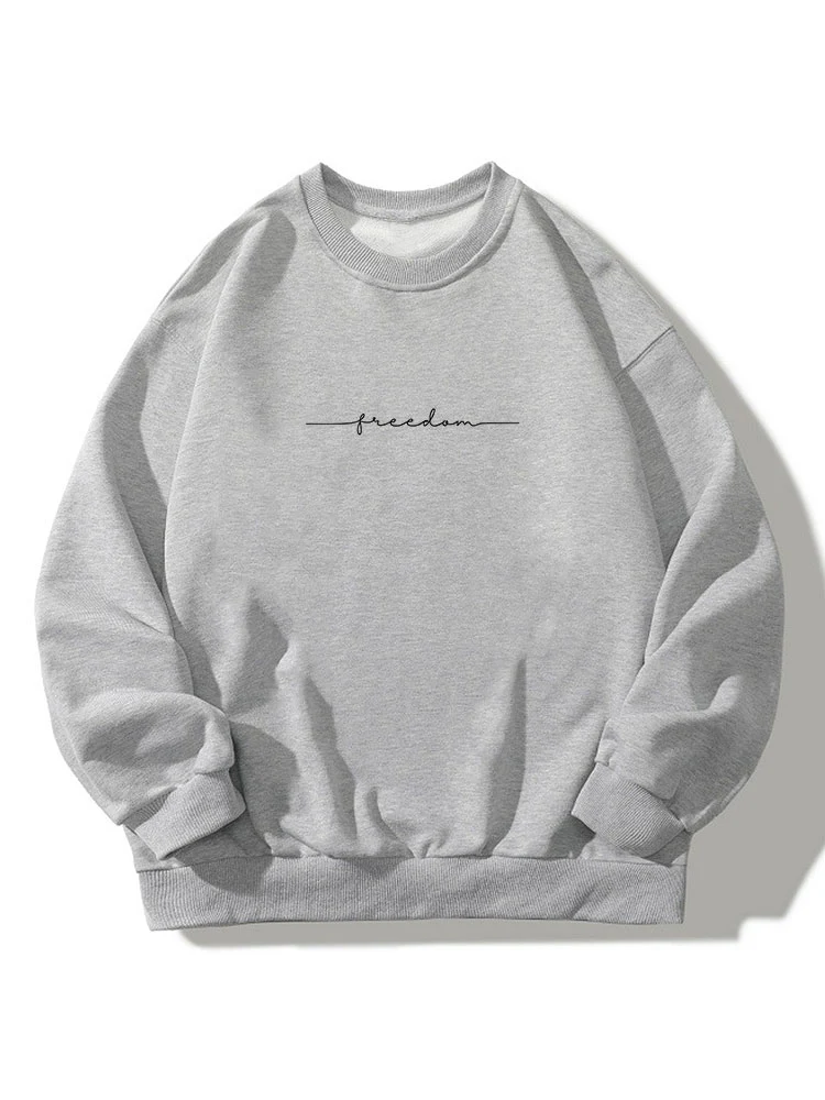 Freedom Print Relaxed Sweatshirt - Image 5