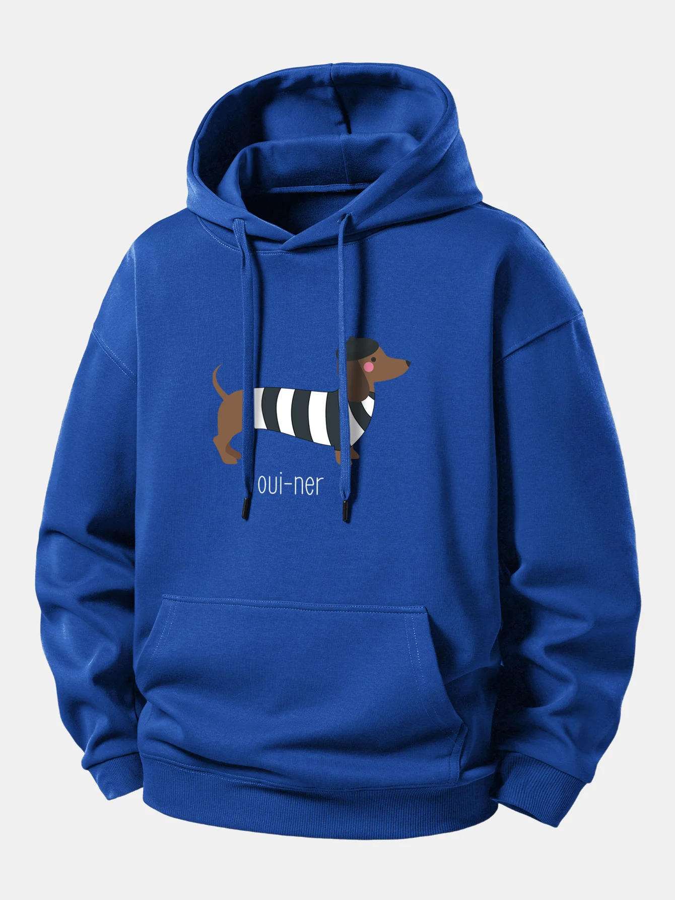 French Dachshund Print Relax Fit Hoodie - Image 10