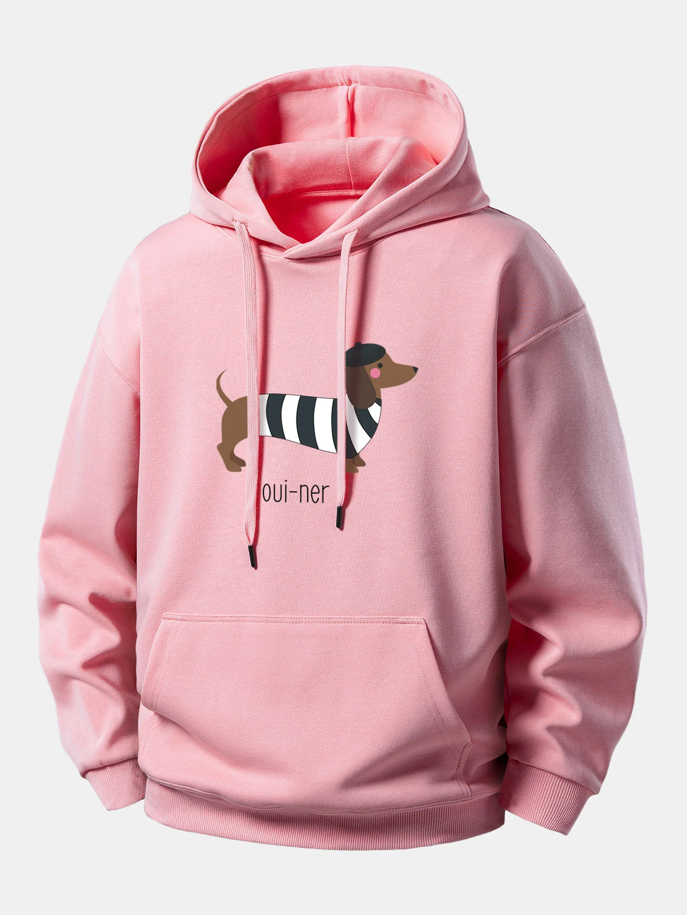 French Dachshund Print Relax Fit Hoodie - Image 5