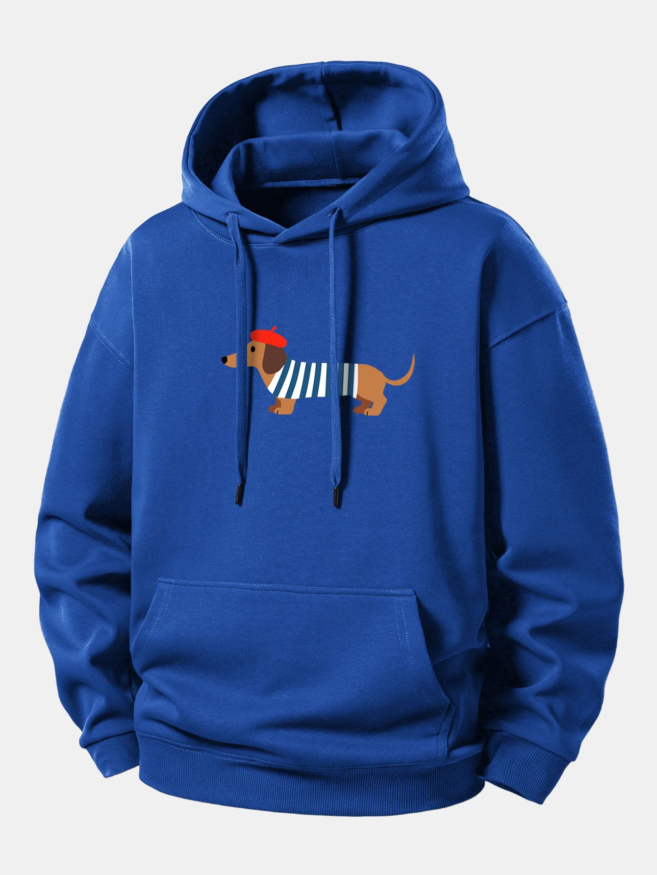French Dachshund Print Relax Fit Hoodie - Image 10