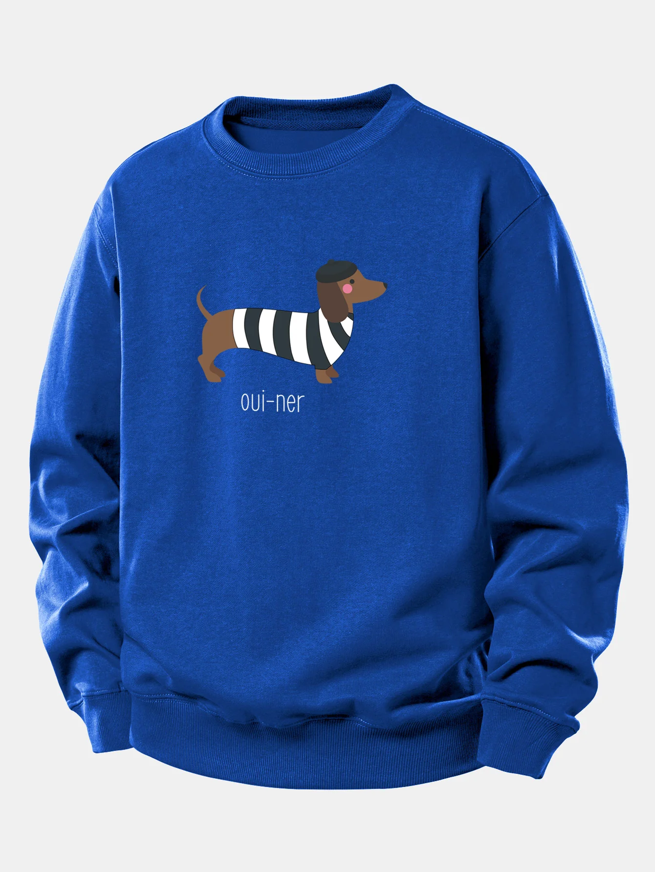 French Dachshund Print Relax Fit Sweatshirt - Image 11