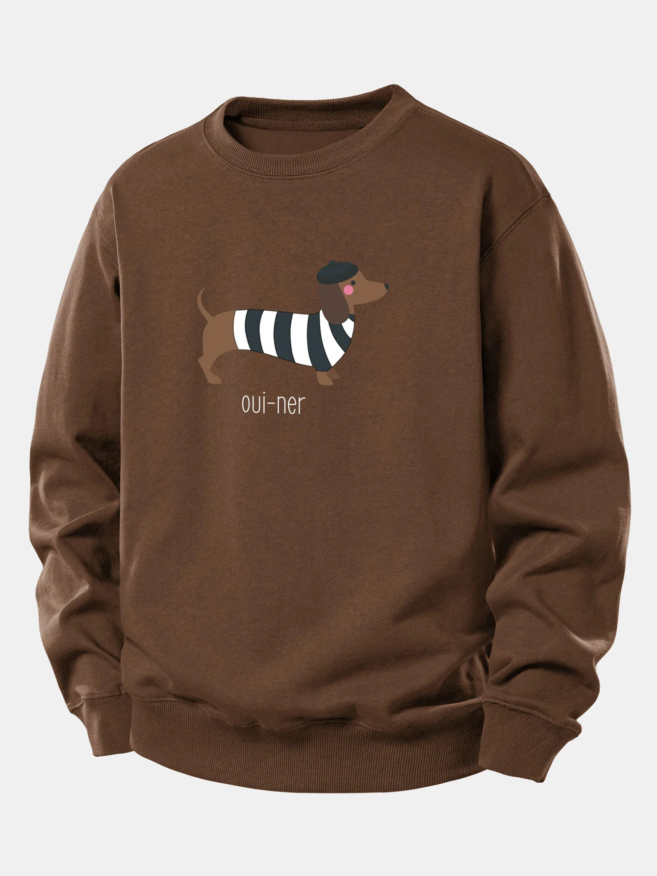 French Dachshund Print Relax Fit Sweatshirt - Image 8