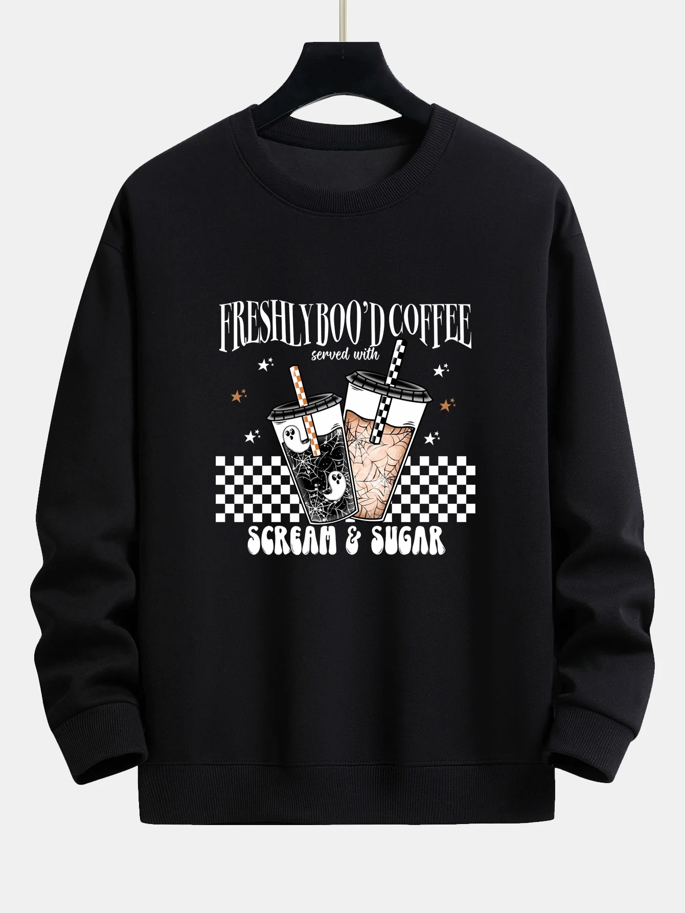 Freshly Boo’d Kaffee Halloween Druck Locker sitzendes Sweatshirt - Image 2