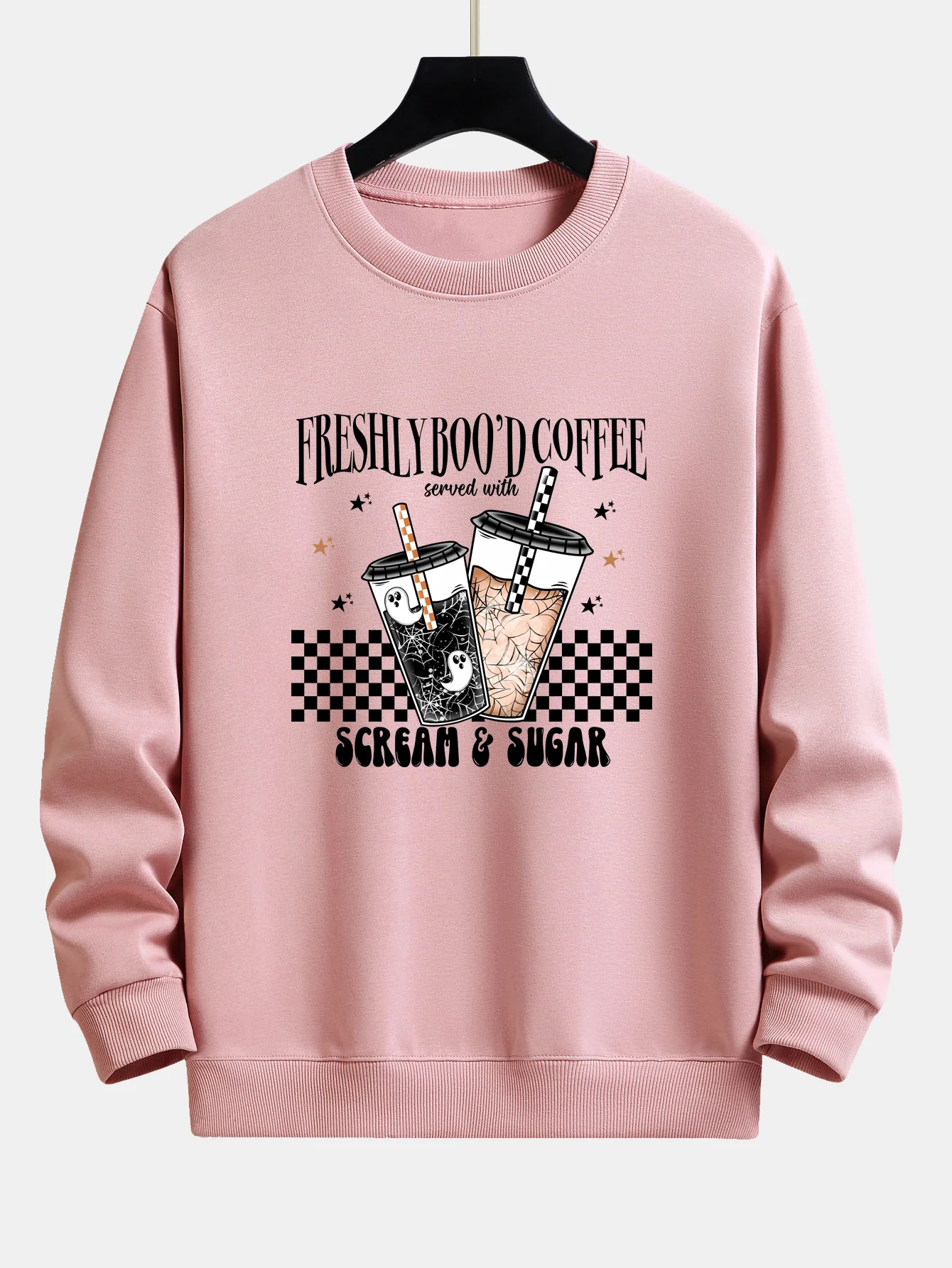 Freshly Boo’d Kaffee Halloween Druck Locker sitzendes Sweatshirt - Image 3
