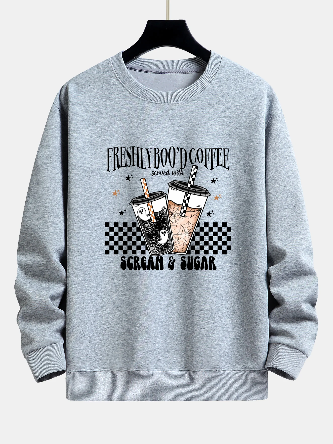 Freshly Boo’d Kaffee Halloween Druck Locker sitzendes Sweatshirt - Image 5